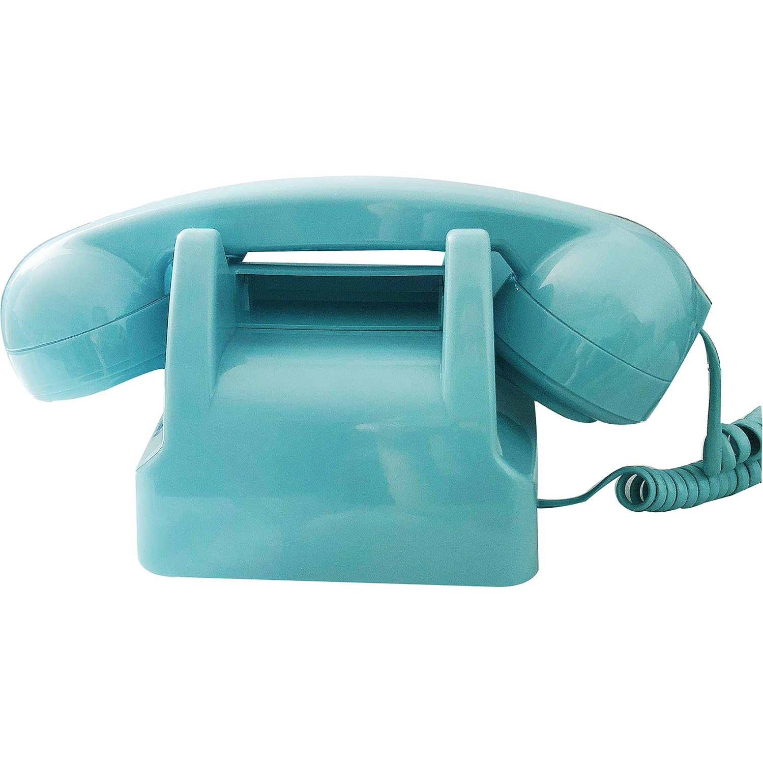 Old retro telephone office landline rotary dial hotel room landline - blue
