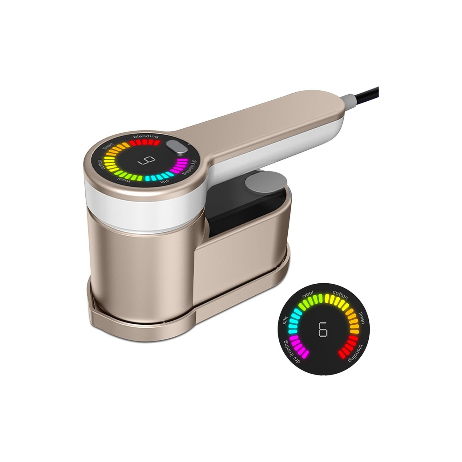 Fer portatif intelligent – 6 modes, écran LED, réservoir d'eau 120&nbsp;ml, compact et portatif, convient aux vêtements en coton/soie/laine, idéal