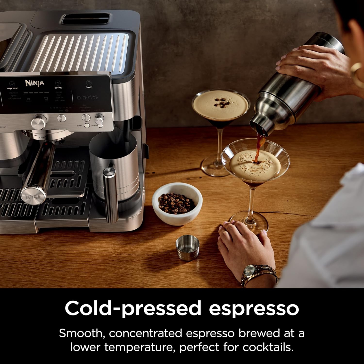 Refurbished - Ninja Espresso Machine, Luxe Café Premier Series, Drip Coffee Maker and Rapid Cold Brew, ES601C
