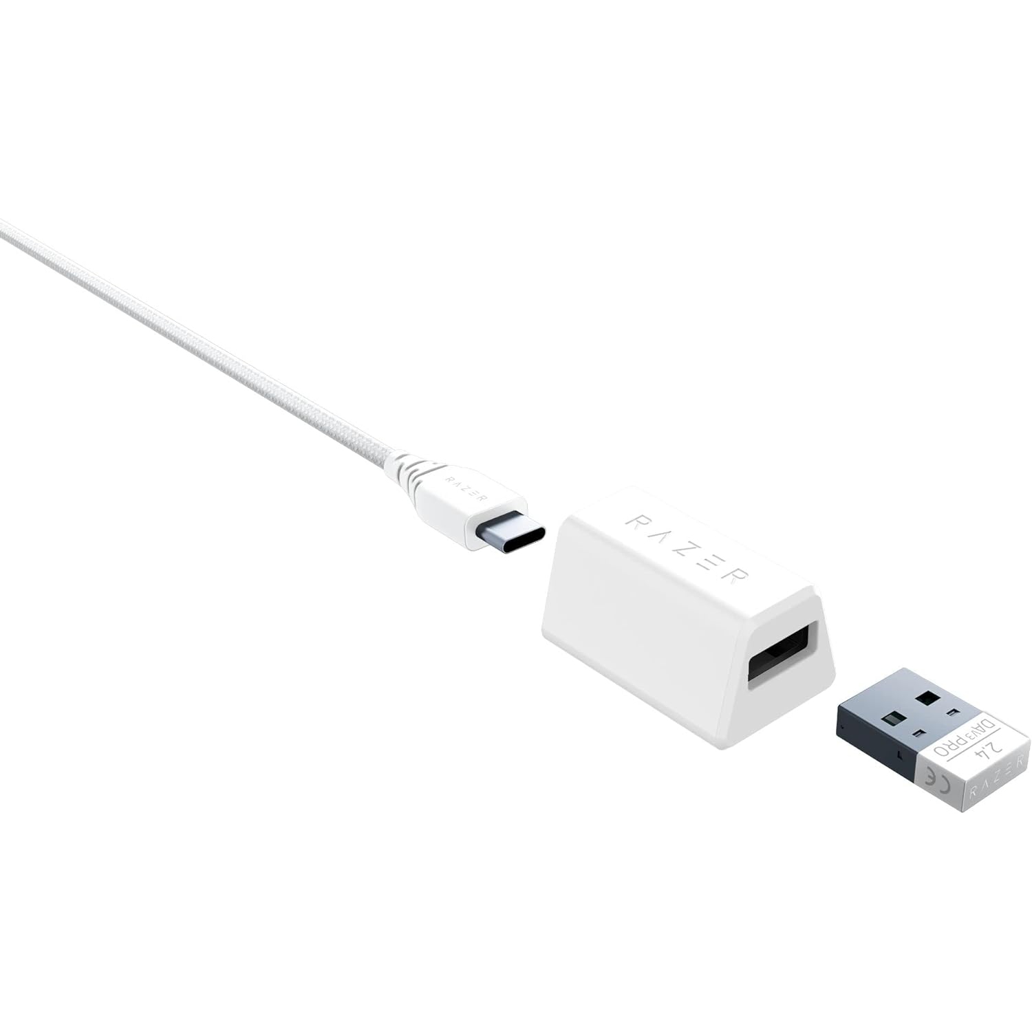 Remis à neuf - Souris de jeu sans fil DeathAdder V3 Pro 30000&nbsp;ppp de Razer - Blanc