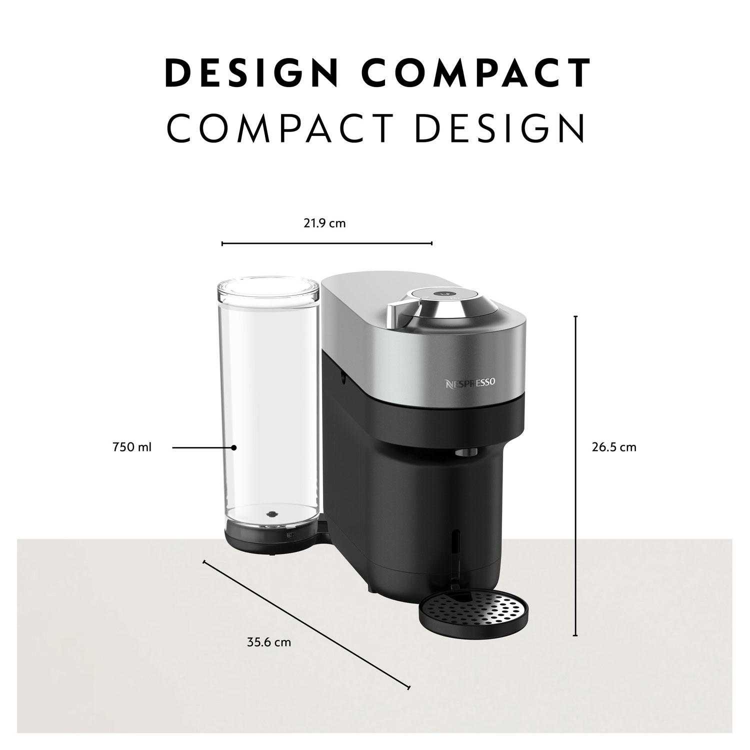 Machine à café/espresso Vertuo Pop+ Deluxe de Nespresso par Breville - Titane