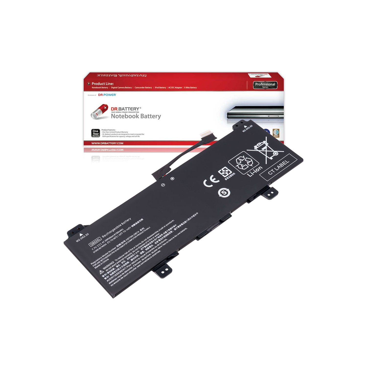 DR. BATTERY GB02XL HSTNN-UB7M L42550-271 L42550-541 L42583-005 Battery for HP ChromeBook 14-DB0051CL ChromeBook X360 11 G2 EE ChromeBook X360 11A G6