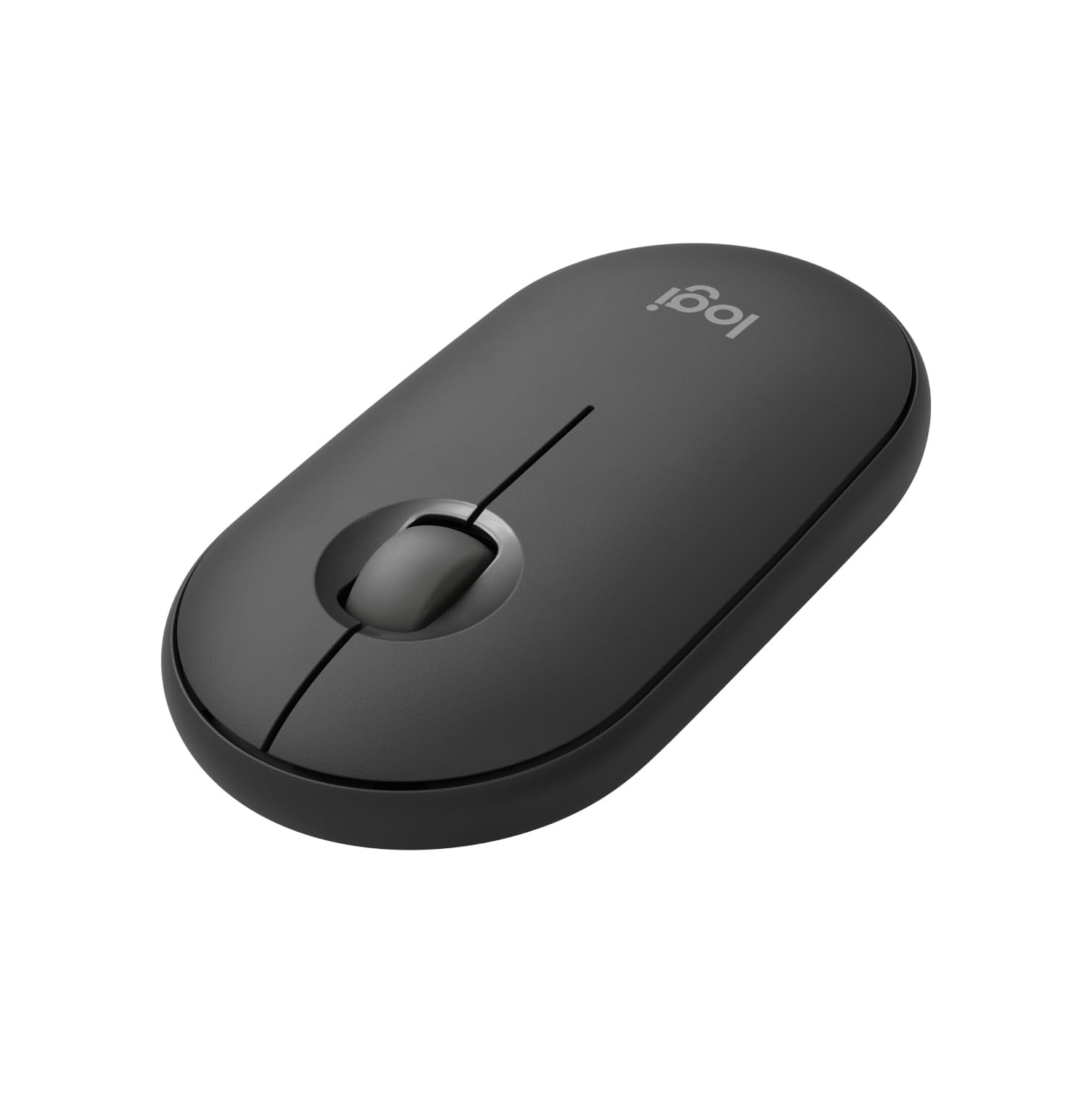 Remis à neuf Souris sans fil Bluetooth mince Pebble Mouse 2 M350s de Logitech, portative, bouton personnalisable, clics silencieux, Easy-Switch pour