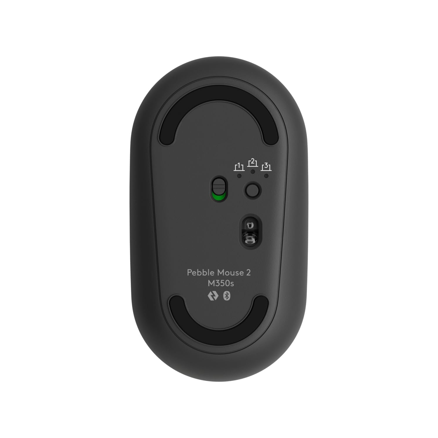 Remis à neuf Souris sans fil Bluetooth mince Pebble Mouse 2 M350s de Logitech, portative, bouton personnalisable, clics silencieux, Easy-Switch pour