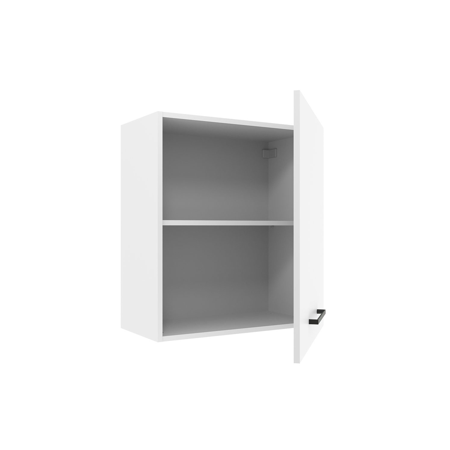 Madesa Hazel Wall Kitchen Storage Cupboard Cabinet with 1 Door and an Internal Shelf 23 Inch Wide Wooden Organization Unit for Pantry - White