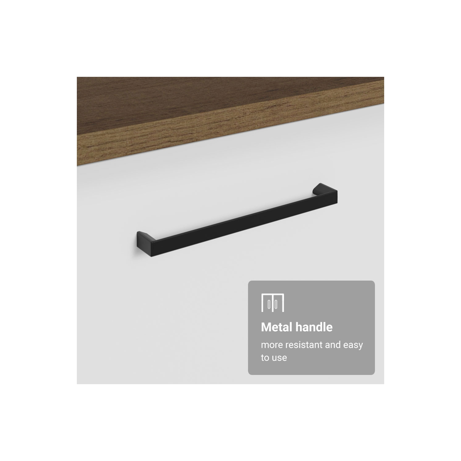 Ensemble de cuisine Madesa Hazel Rangement de 126&nbsp;po de long pour garde-manger 3 tiroirs 3 armoires murales 3 armoires de base Unité de