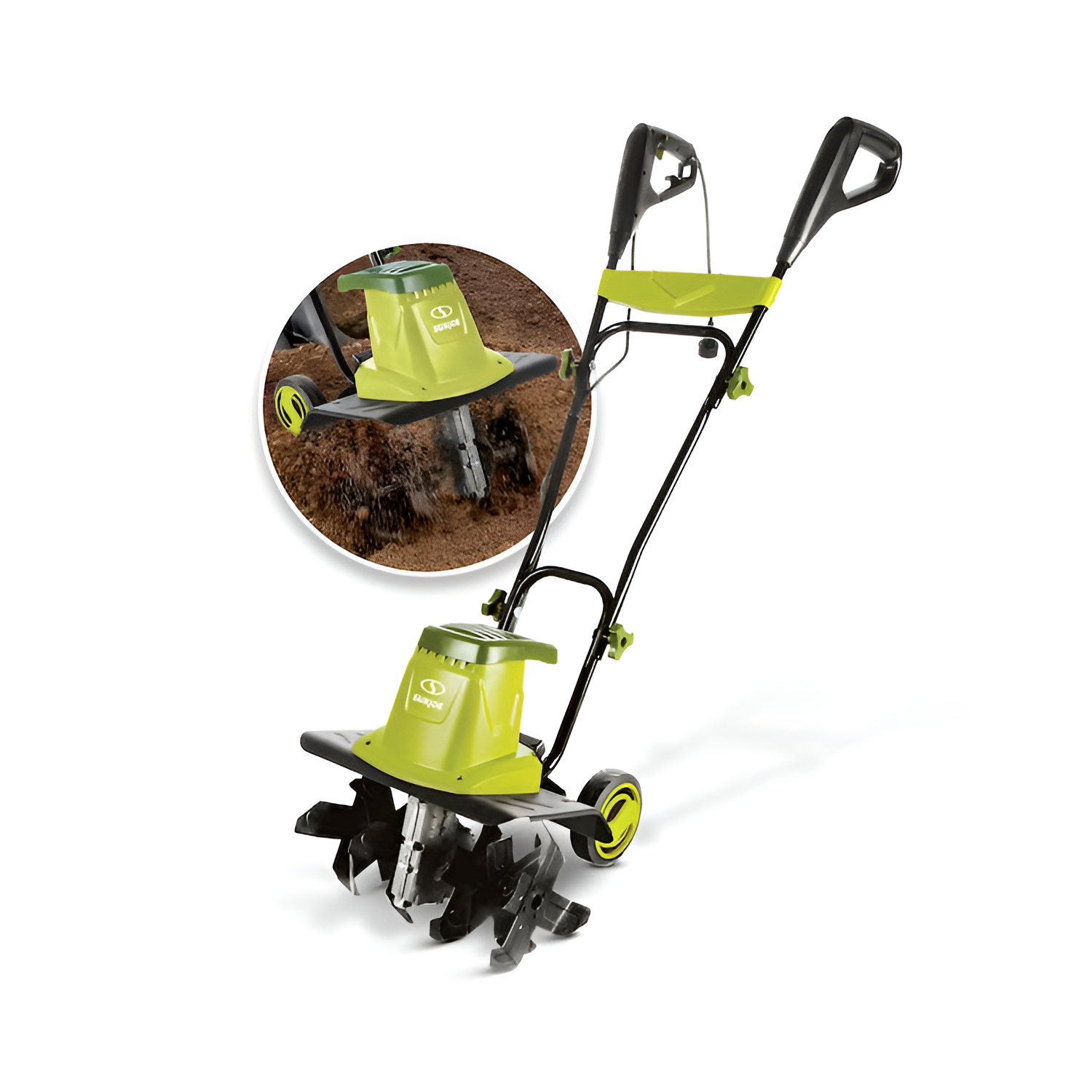 Cultivateur/Tiller électrique de 13 5 A et 16&nbsp;po de Sun Joe avec roues de 6&nbsp;po