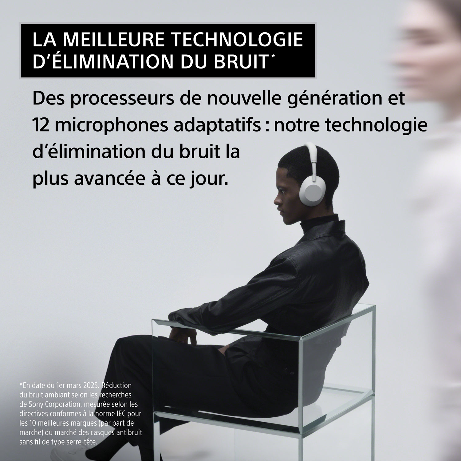 Casque d'écoute Bluetooth à suppression du bruit WH-1000XM6 de Sony - Argenté