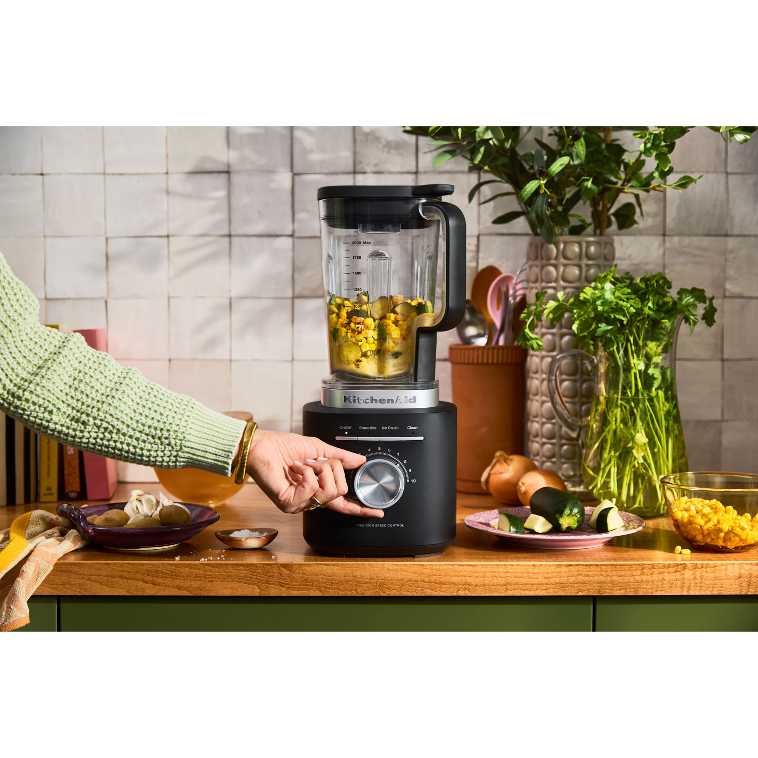 Kitchenaid Pure Power 2L 1700-Watt Countertop Blender - Matte Black