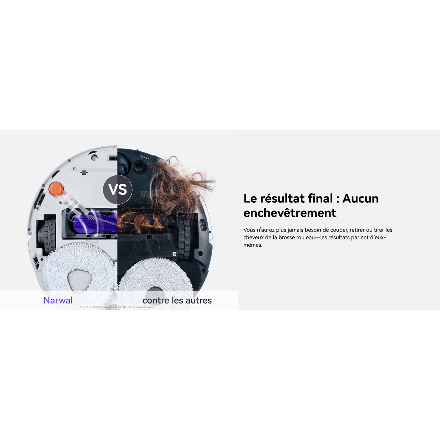 Aspirateur robot à vadrouille avec connectivité Wi-Fi Freo Z10 de Narwal avec ensemble de vadrouille en prime - Blanc