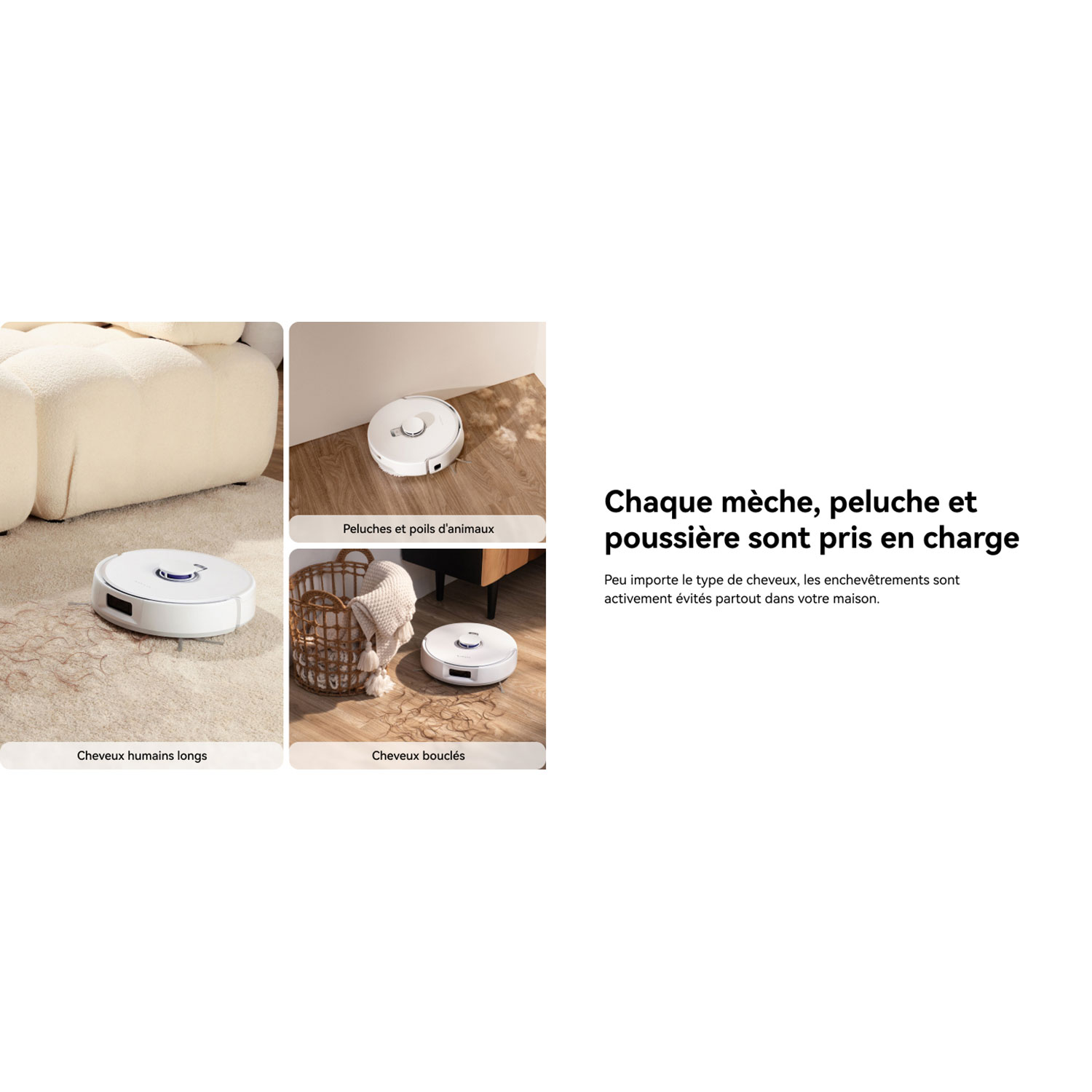 Aspirateur robot à vadrouille avec connectivité Wi-Fi Freo Z10 de Narwal avec ensemble de vadrouille en prime - Blanc