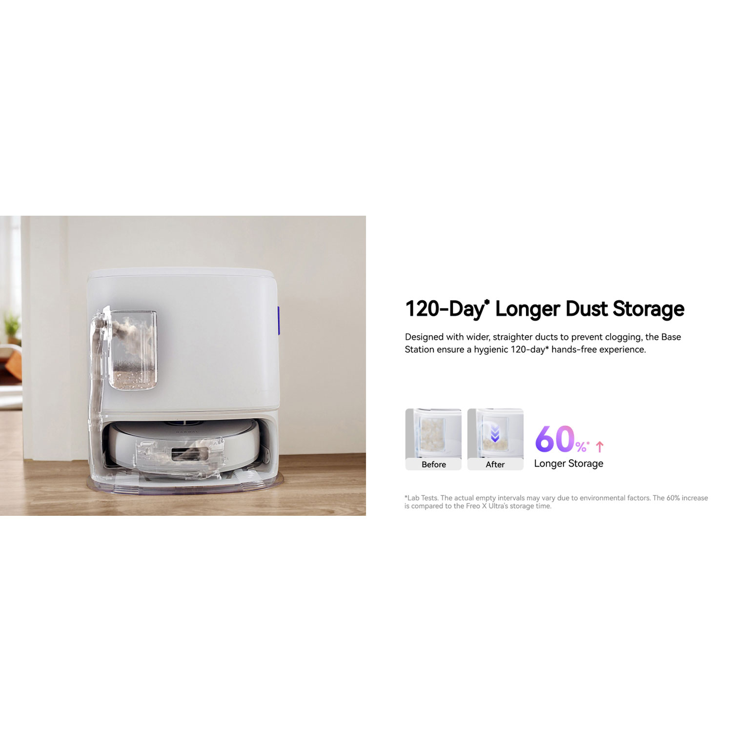 Aspirateur robot à vadrouille avec connectivité Wi-Fi Freo Z10 de Narwal avec ensemble de vadrouille en prime - Blanc