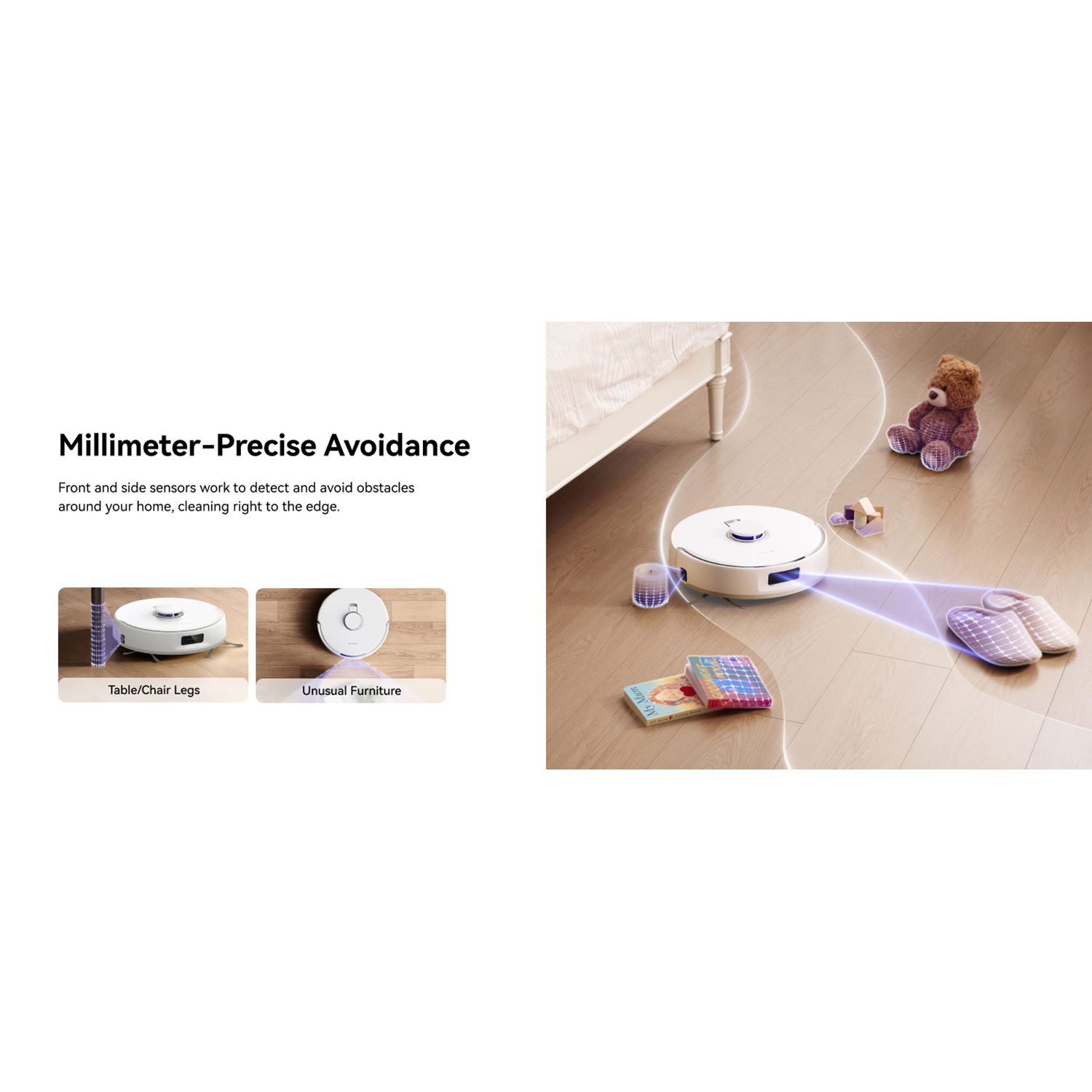 Aspirateur robot à vadrouille avec connectivité Wi-Fi Freo Z10 de Narwal avec ensemble de vadrouille en prime - Blanc