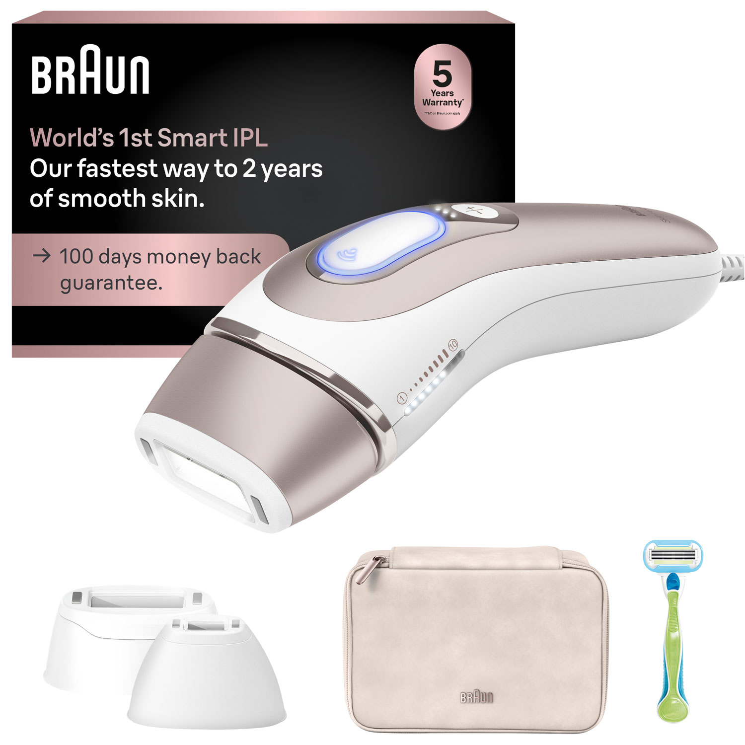 Braun IPL Skin i-expert Laser Hair Removal Device - White/Bronze