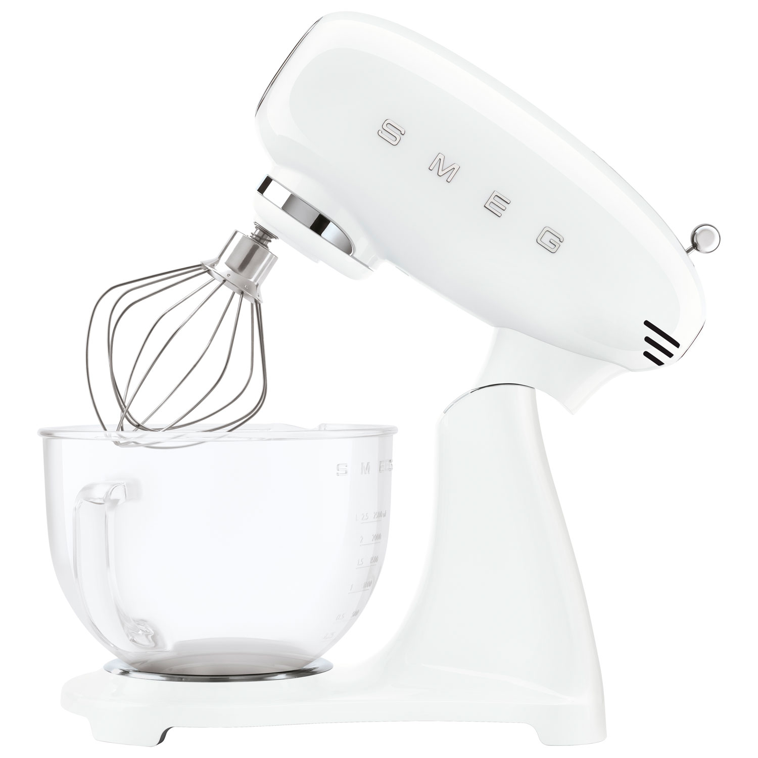 Batteur sur socle à tête inclinable de Smeg - 5 pintes - 800 W - Blanc