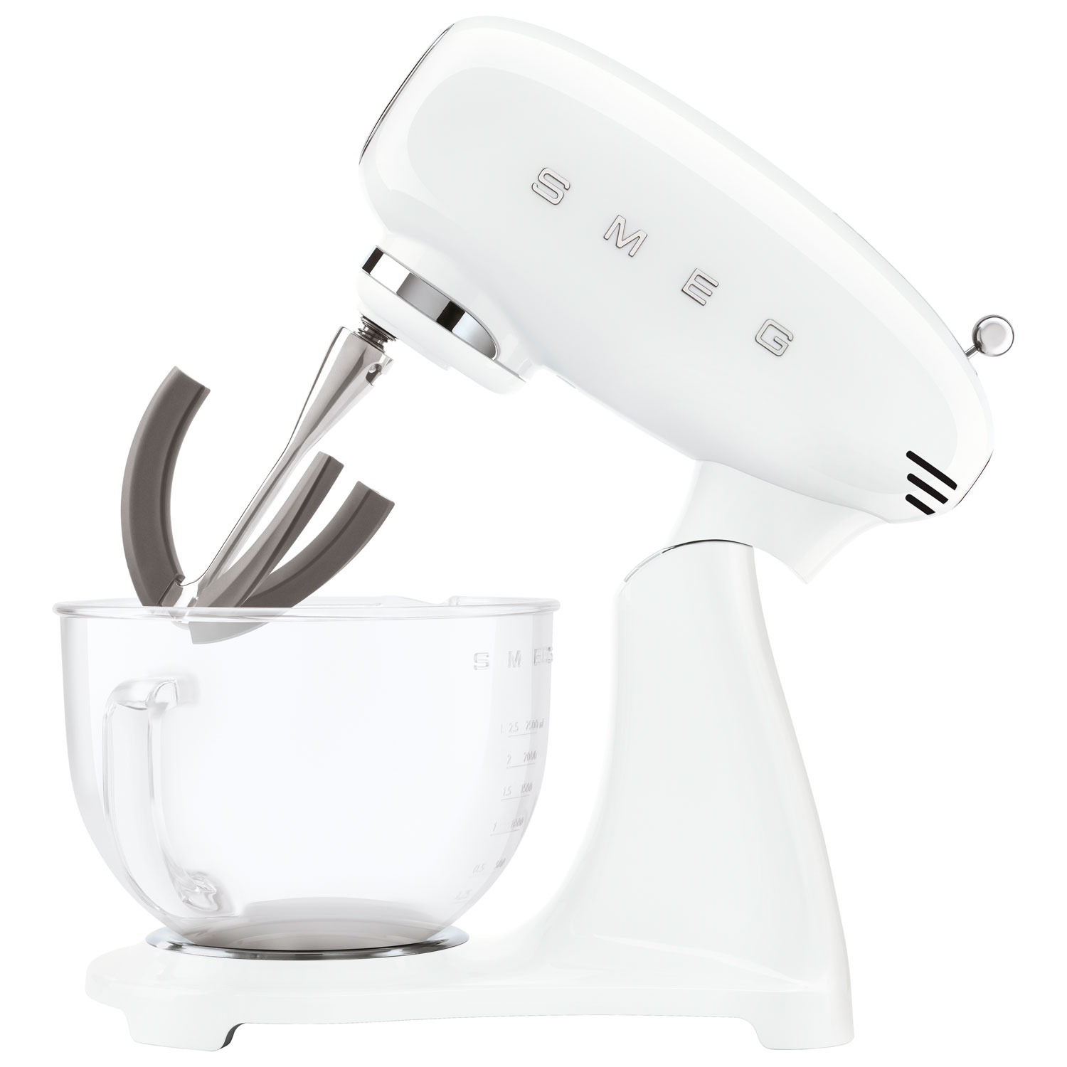 Batteur sur socle à tête inclinable de Smeg - 5 pintes - 800 W - Blanc