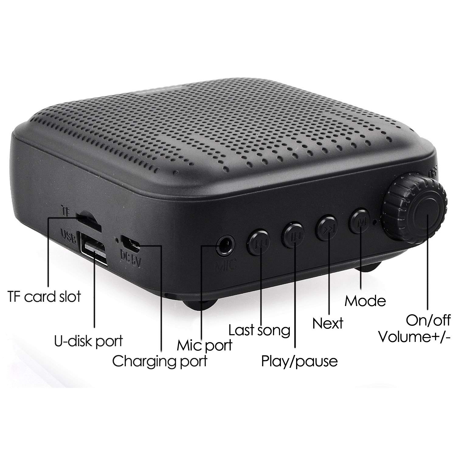 Amplificateur vocal, système de sonorisation rechargeable avec microphone filaire pour enseignants, guide touristique et plus encore