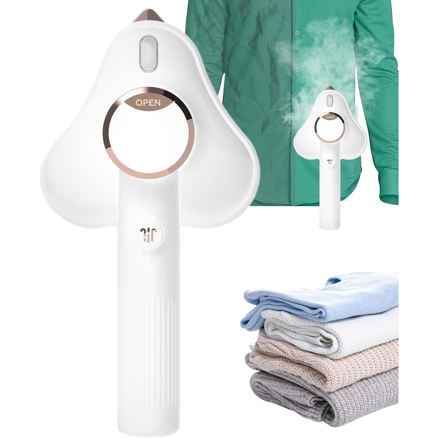 Mini fer à repasser portatif – Chauffage rapide, tête flexible et compact pour le voyage et la maison, vêtements antiplis sur le pouce