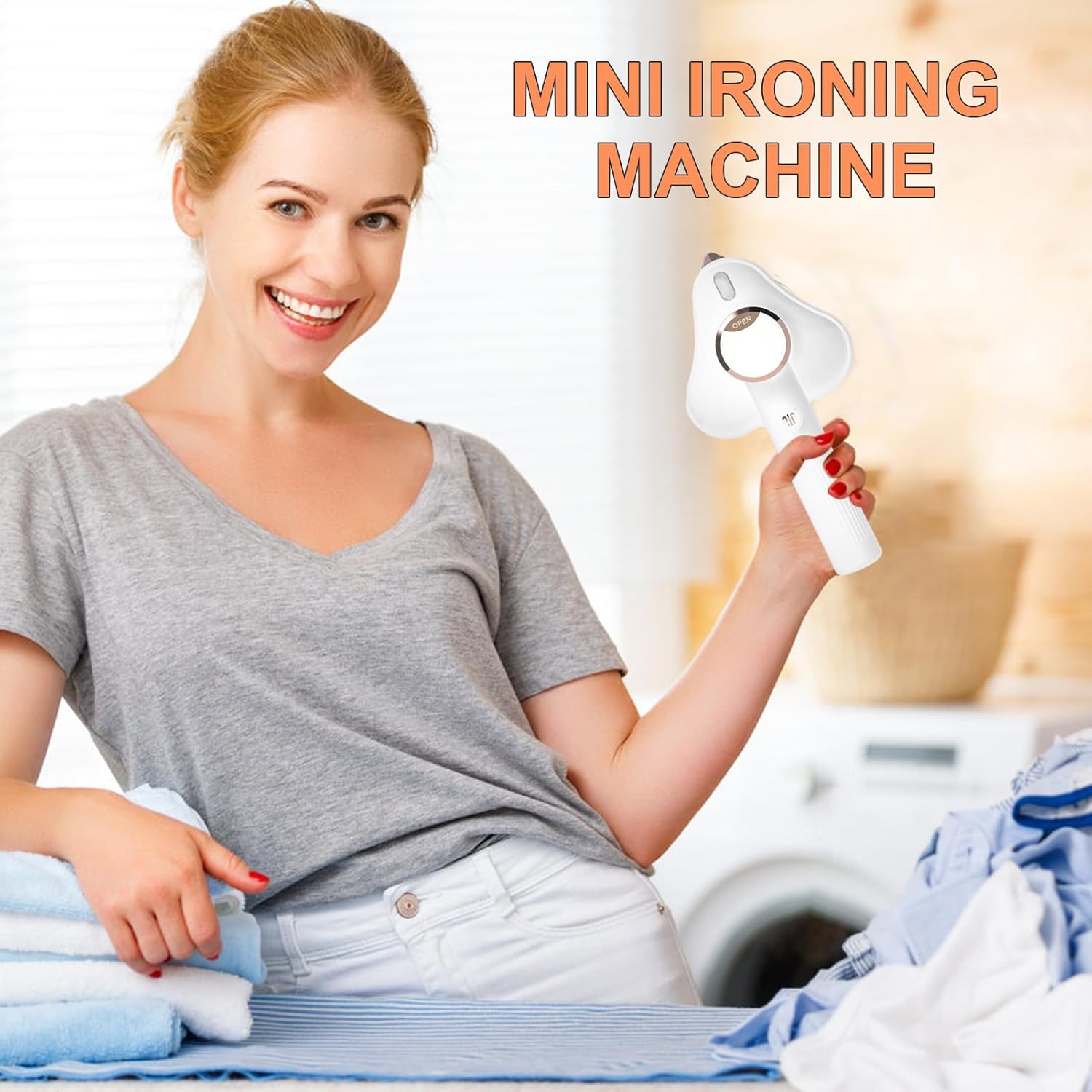 Mini fer à repasser portatif – Chauffage rapide, tête flexible et compact pour le voyage et la maison, vêtements antiplis sur le pouce