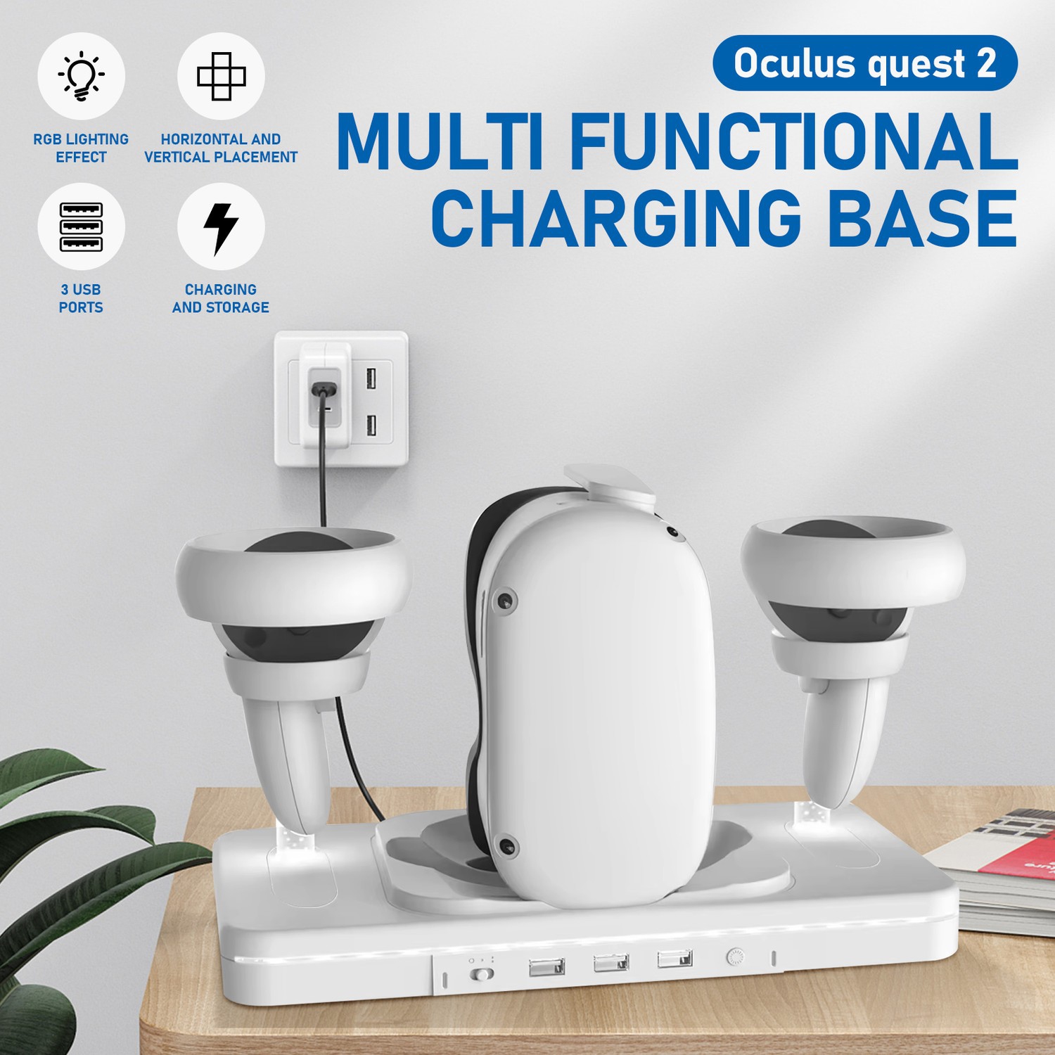 VR Charging Station Suit for Oculus Quest 2/Meta Quest Charging Accessories