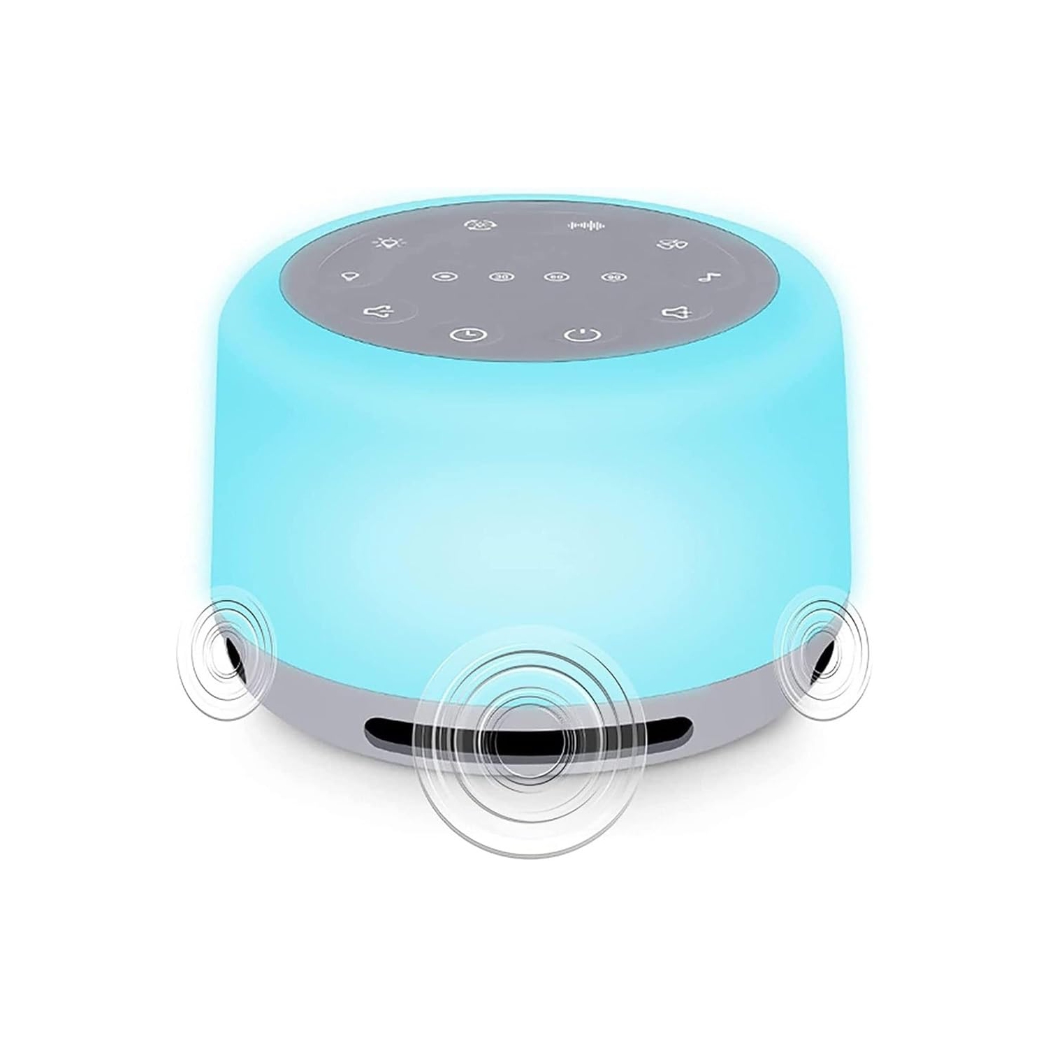 Instrument de thérapie du sommeil portable, avec 7 veilleuse couleur, 24 sons pour l'aide au sommeil, soulagement de l'anxiété, pour chambre de bébé,