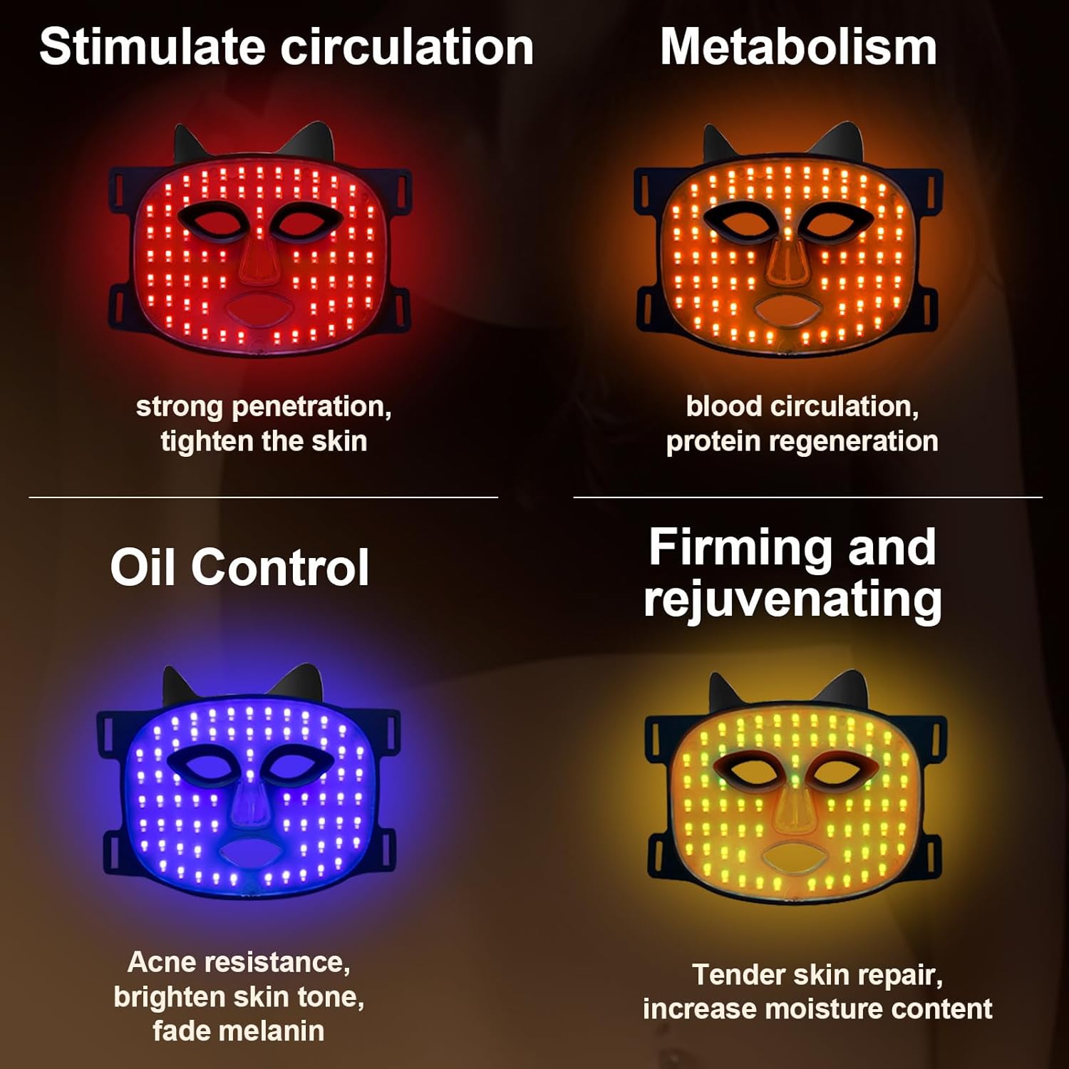 Red Light Therapy Mask, Infrared 850 Red Light Face Mask Light Therapy, Portable Facial Led Mask Skincare