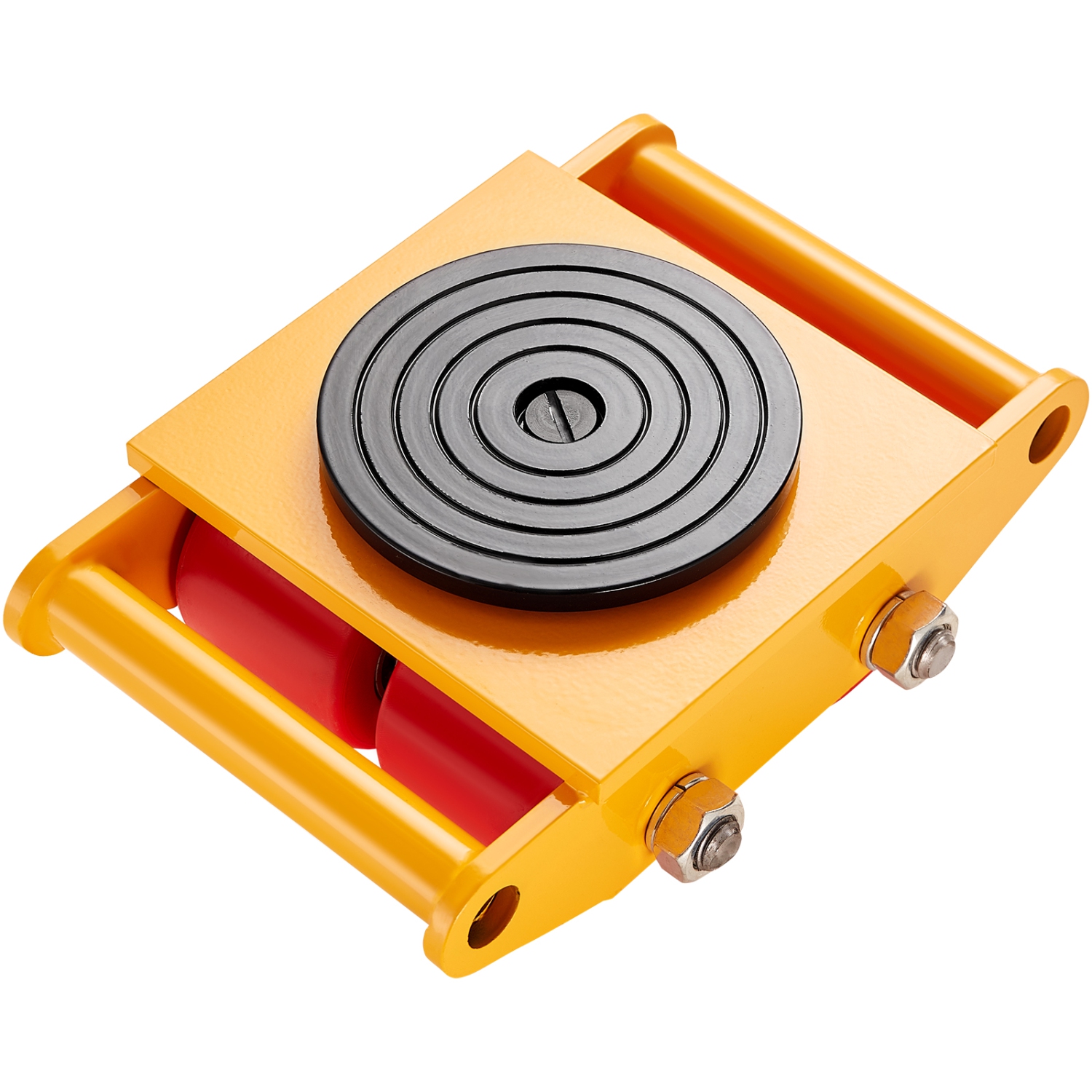 VEVOR 4PCS Machinery Skate Dolly,17637 LBS/8T Industrial Machinery Mover,Carbon Steel Machinery Skate with 4 PU Wheels and 360° Rotation Non-Slip Cap