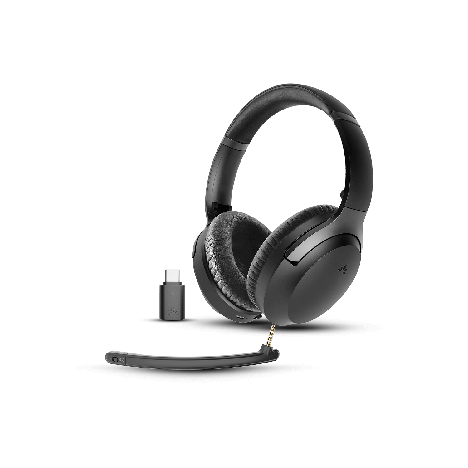 Avantalk Aria Pro 3 - Bluetooth 5.3 Noise-Cancelling Headphones with Detachable Mic & USB-C Dongle for Work Calls & Music in Noisy Office or at Home,