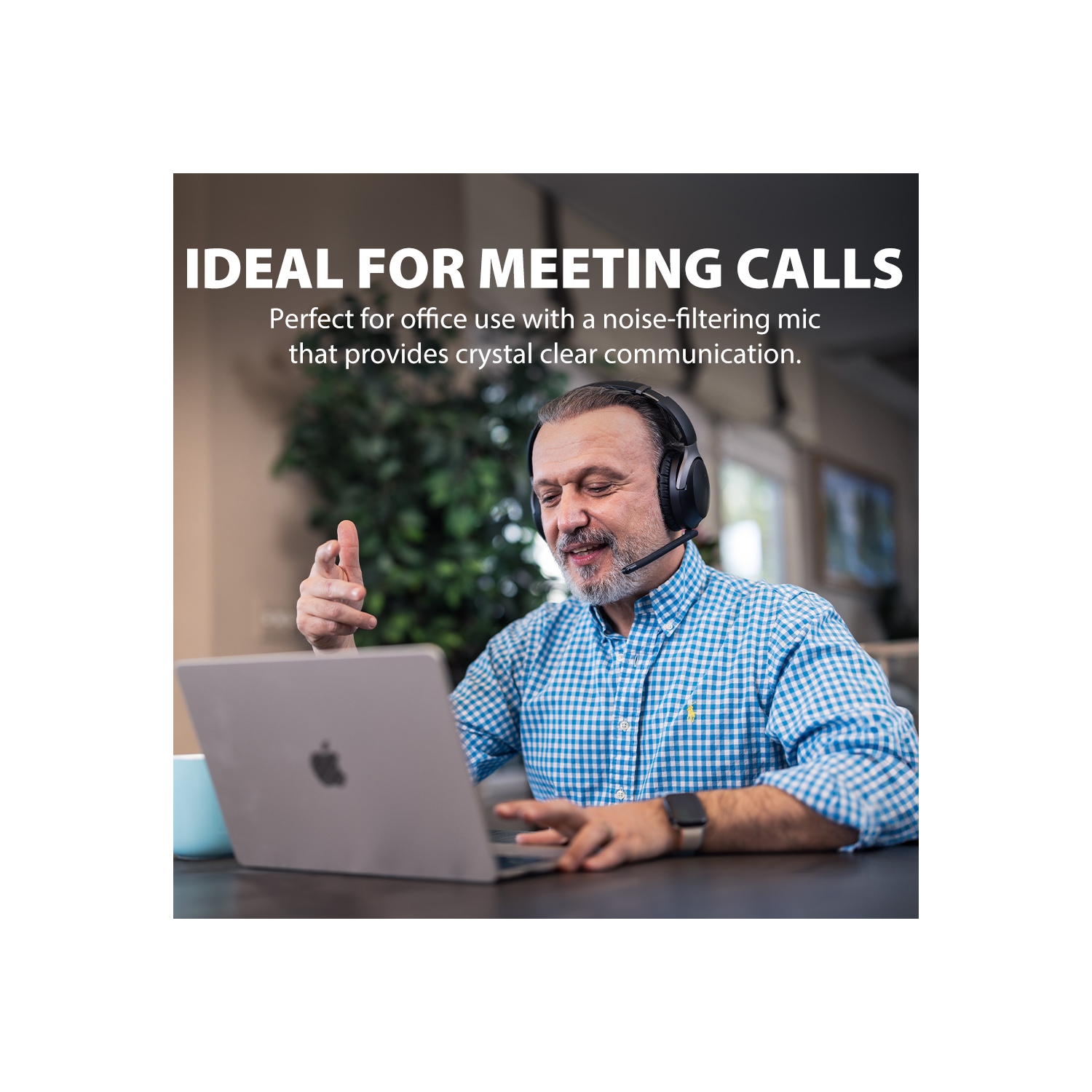 Avantalk Aria Pro 3 - Bluetooth 5.3 Noise-Cancelling Headphones with Detachable Mic & USB-C Dongle for Work Calls & Music in Noisy Office or at Home,