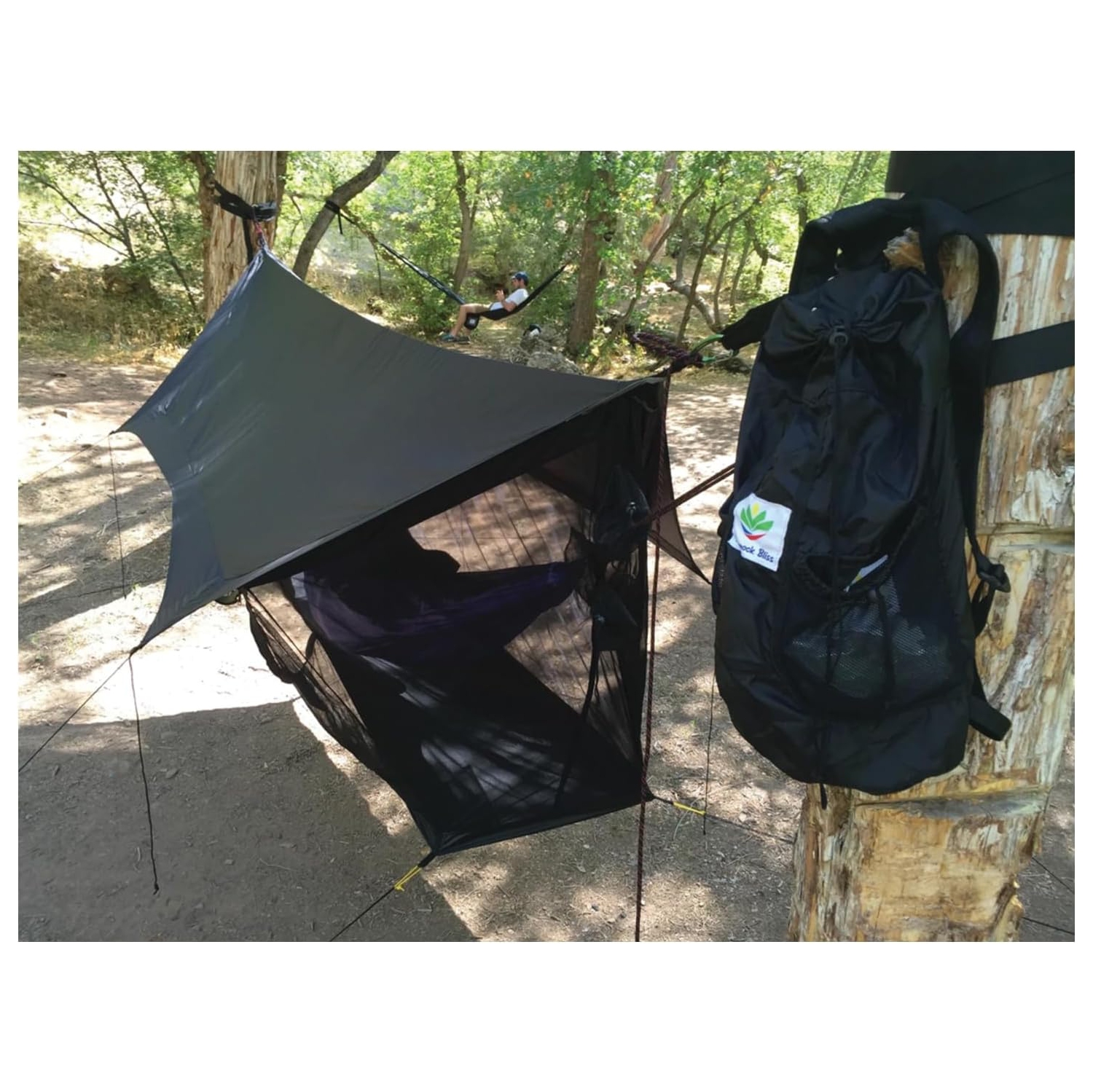 Tente Sky Tent 2 de Hammock Bliss - Une tente révolutionnaire pour 1 ou 2 hamacs au-dessus du sol - Restez à l'abri de la pluie, à l'abri des insectes