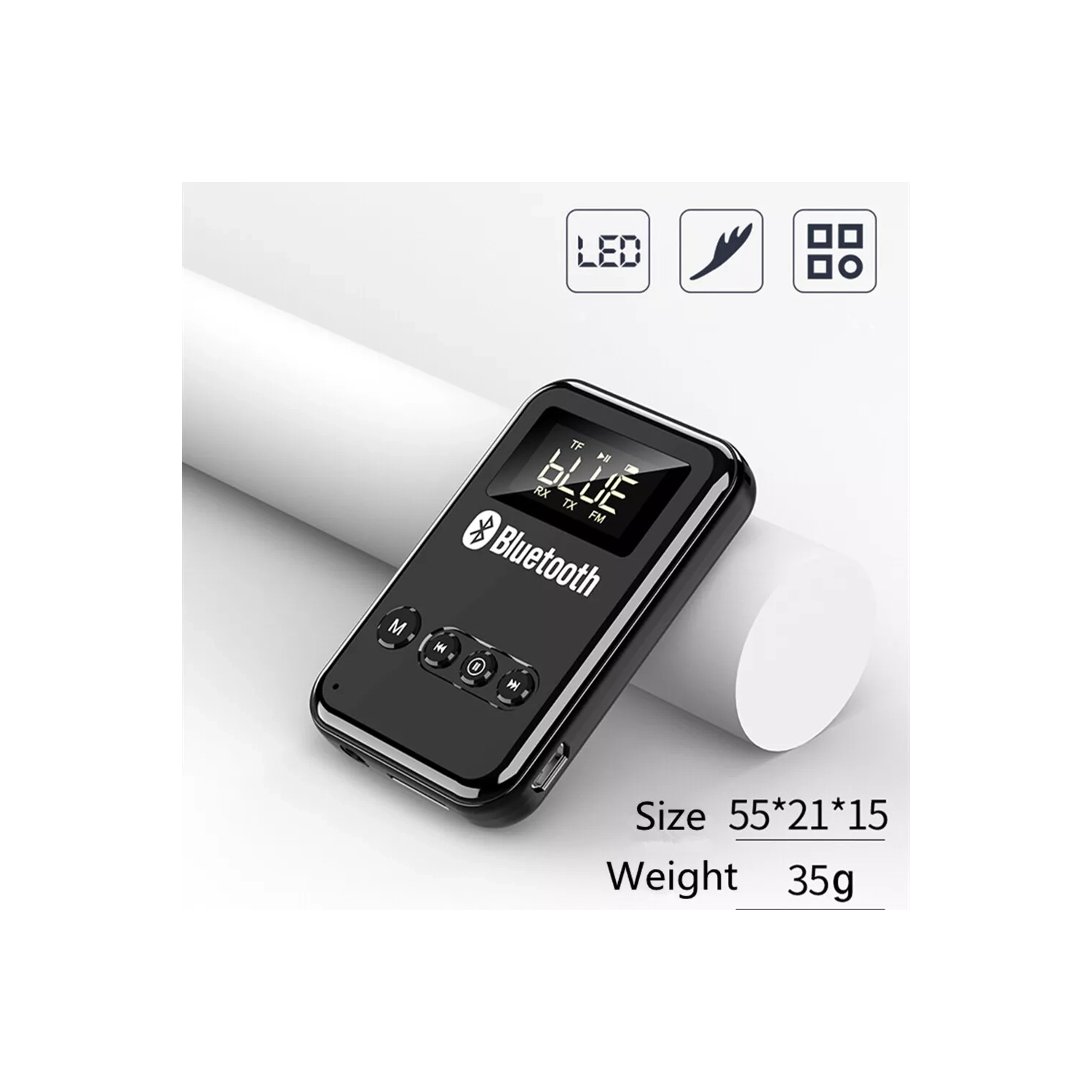 Bluetooth FM Transmitter Adapter Car Audio Stereo Wireless Music Receiver TV Computer