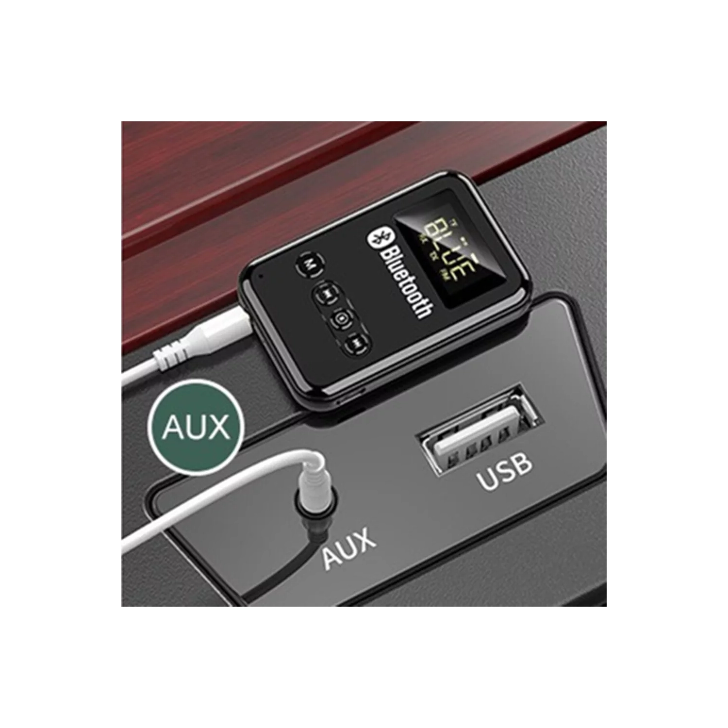 Bluetooth FM Transmitter Adapter Car Audio Stereo Wireless Music Receiver TV Computer