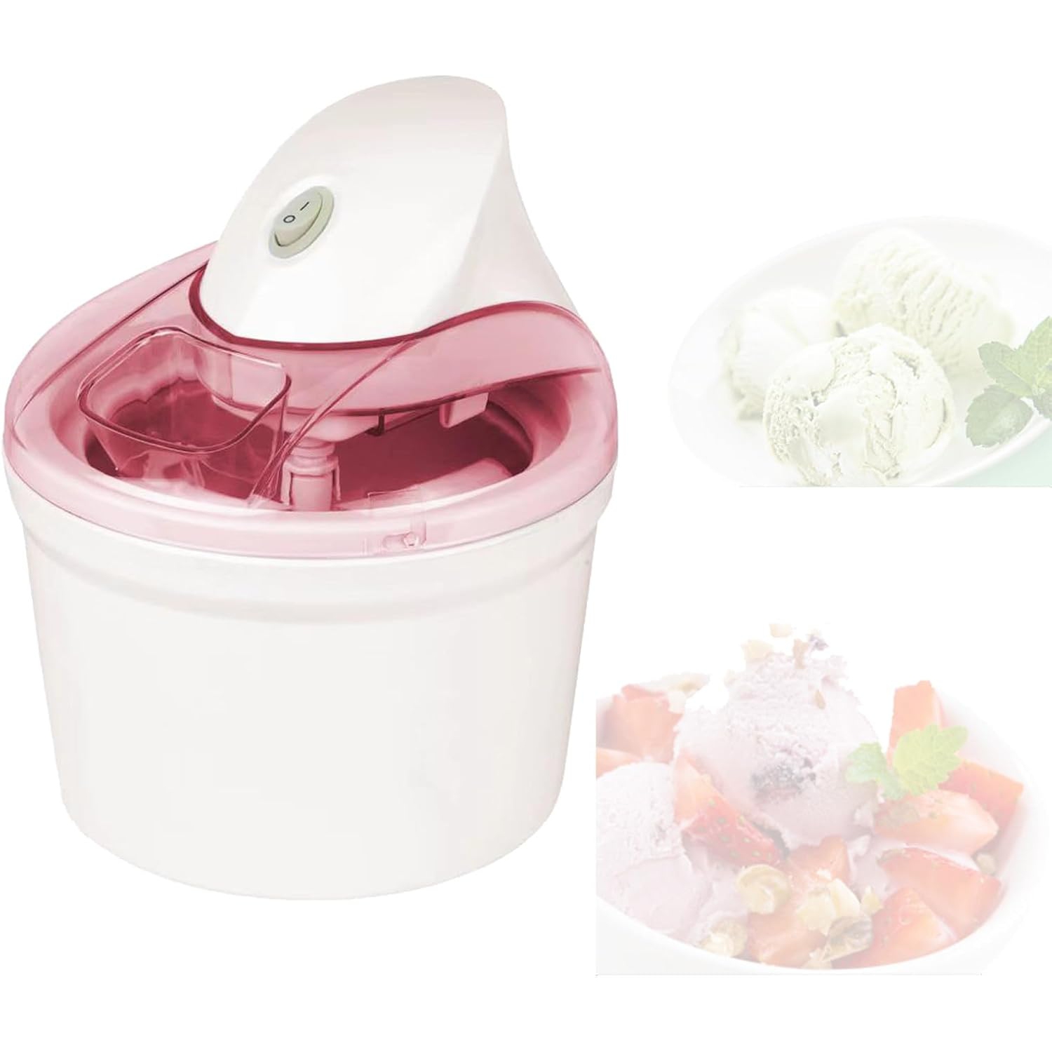 machine à crème glacée 1200&nbsp;ml, machine à crème glacée maison - grande capacité, facile à nettoyer, dessert maison 30 minutes, compact et