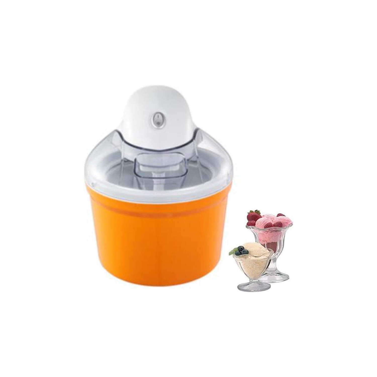 1200ml ice cream machine, home ice cream machine - large capacity, easy to clean, 30 minutes homemade dessert, compact and portable, one-button