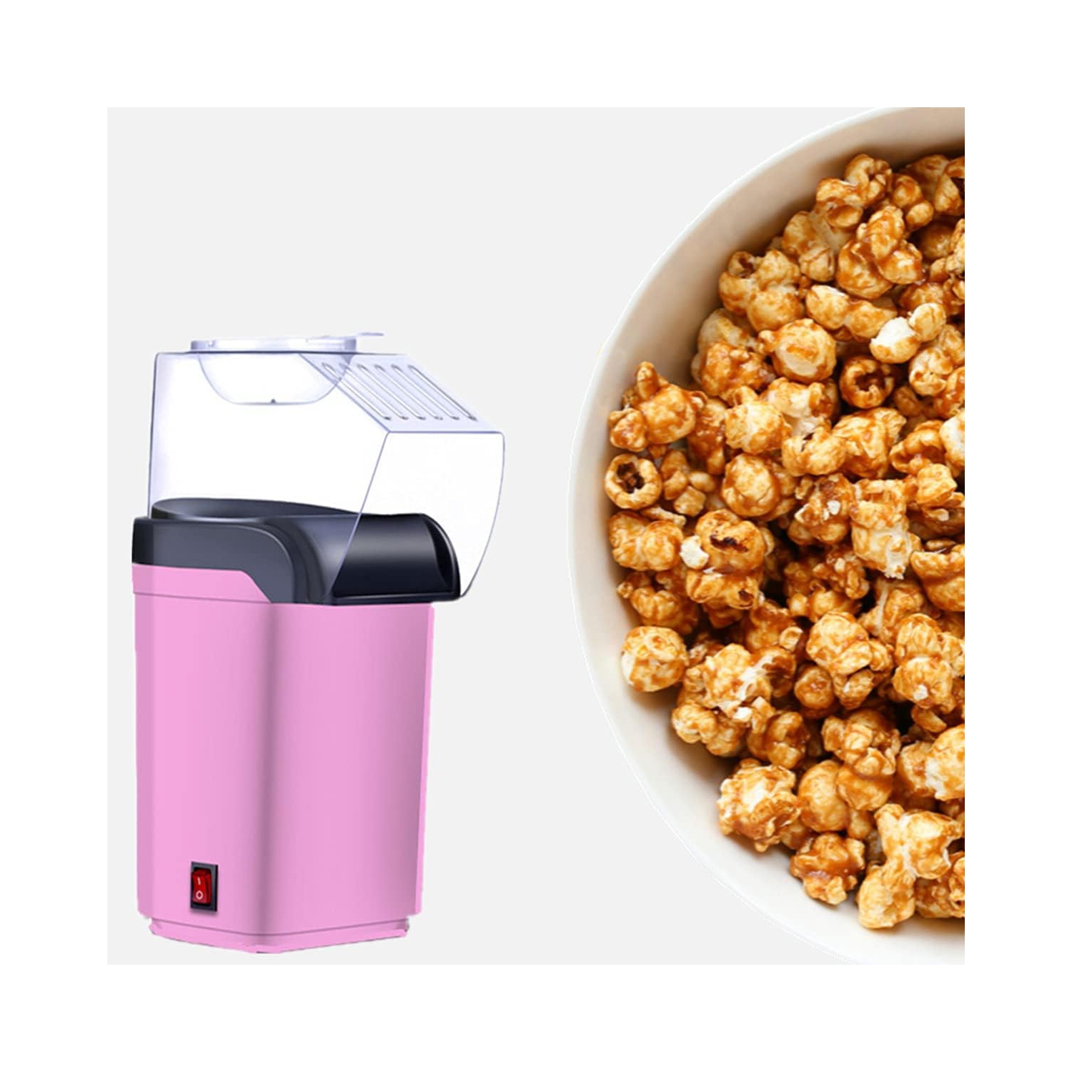 machine à maïs soufflé domestique de 1200 w&nbsp;: éclate rapidement en 3 minutes, avec un taux de maïs soufflé allant jusqu'à 98 %, sans huile,