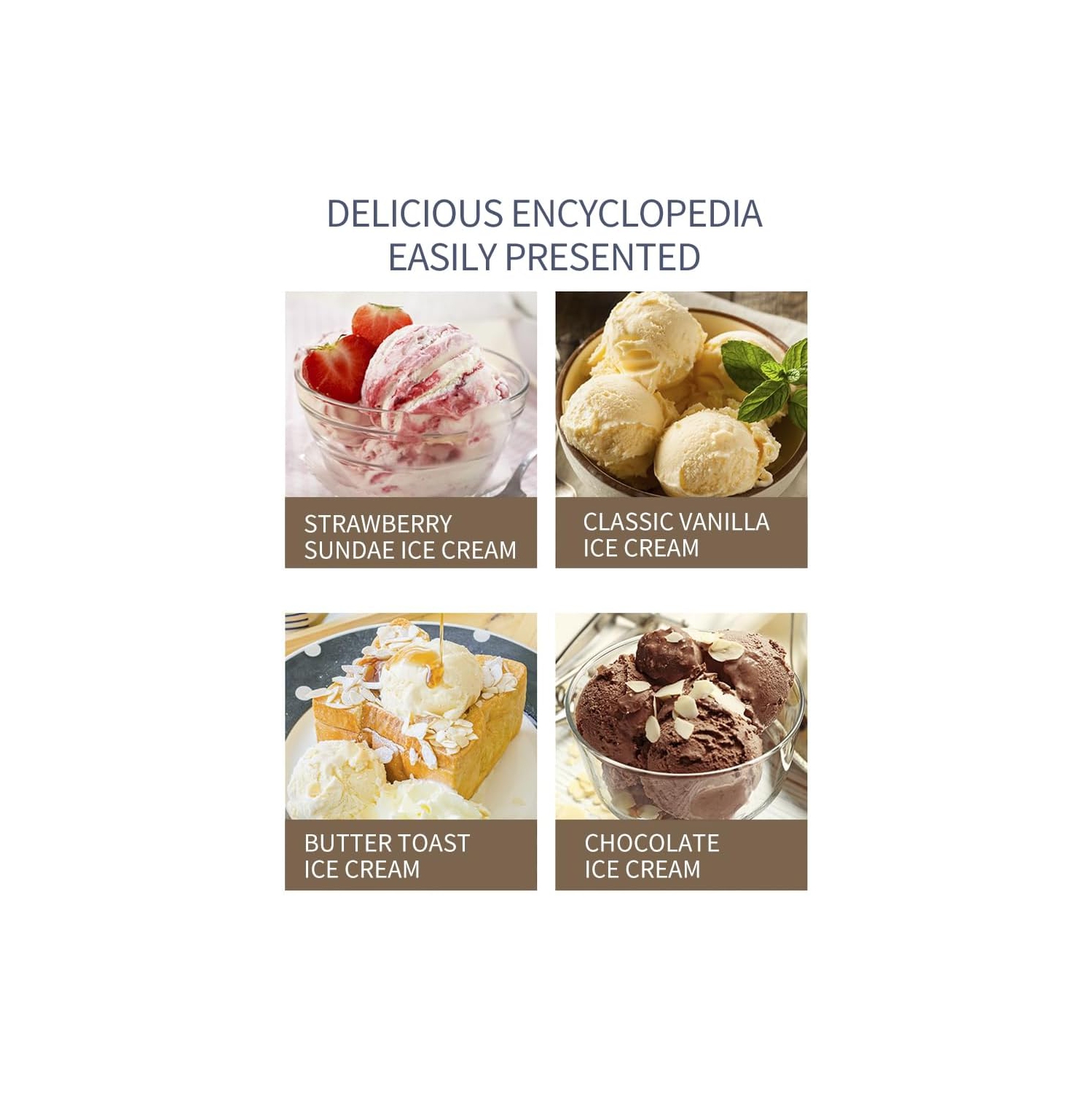 Mini machine ice cream machine, DIY soft ice cream, 400ml unique appearance home ice cream machine, simulated manual stirring, easy to clean and