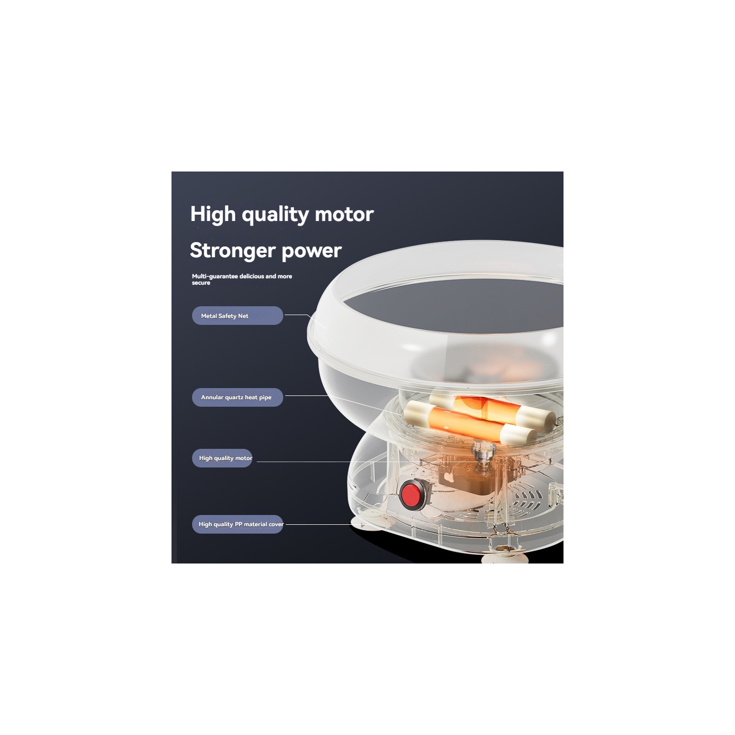 Cotton candy machine for home and party Mini fancy candy machine Detachable and easy to clean One-touch operation, can make sugar and hard candy