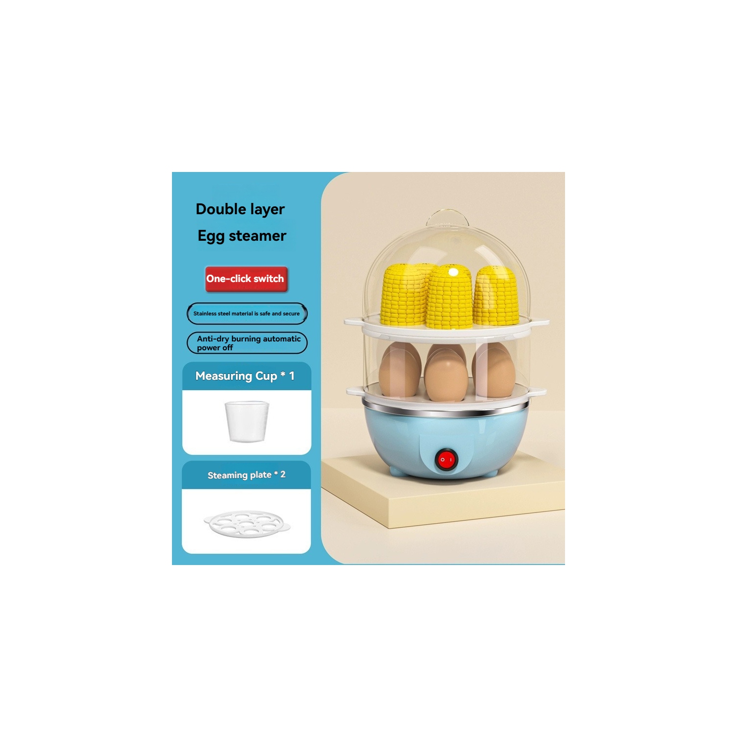 Multifunctional cooking pot - one-button operation, anti-dry burn protection, stainless steel material, safe to use, easy to disassemble and wash,