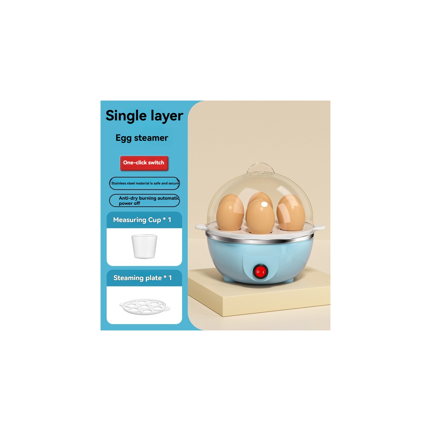 Multifunctional cooking pot - one-button operation, anti-dry burn protection, stainless steel material, safe to use, easy to disassemble and wash,