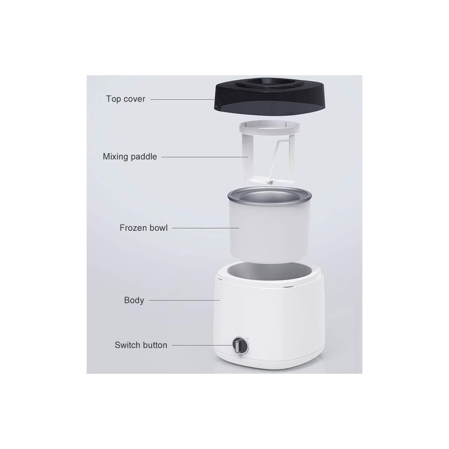 1800ml fully automatic ice cream machine - large capacity, hands-free operation, stylish and practical, homemade healthy ice cream and smoothies