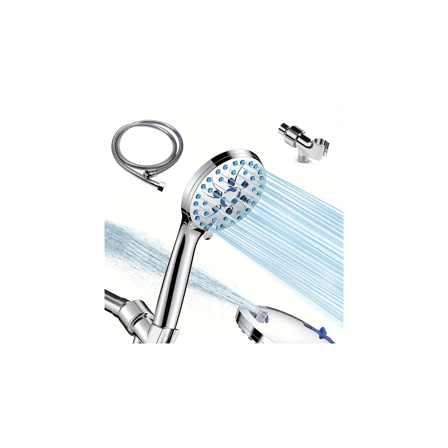 Shower head accessories High pressure shower head | Handheld shower head with tube Powerful shower head Electroplating shower head + 1.5m tube +