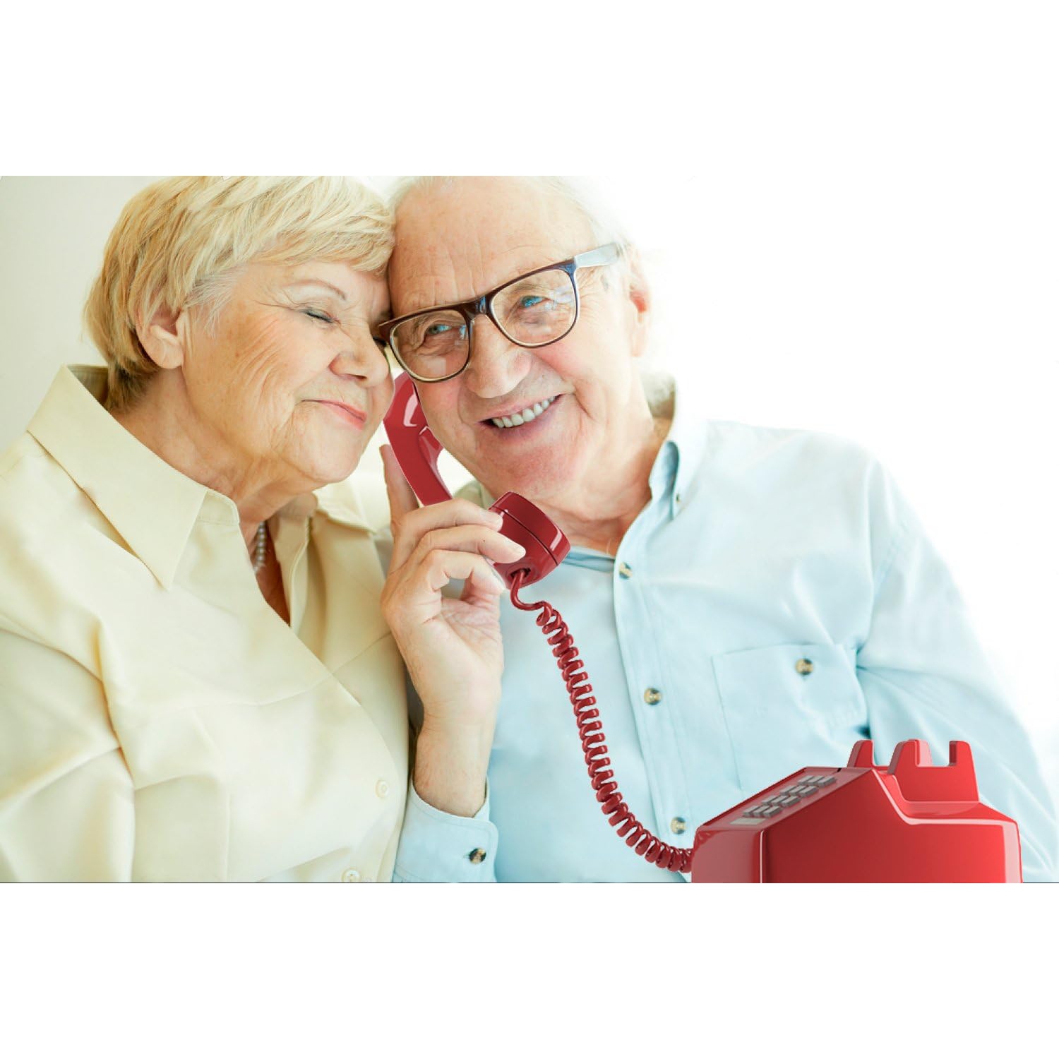 Antique Telephone Mechanical Bell Old Retro Office Hotel Fixed Landline Home Phone - Red