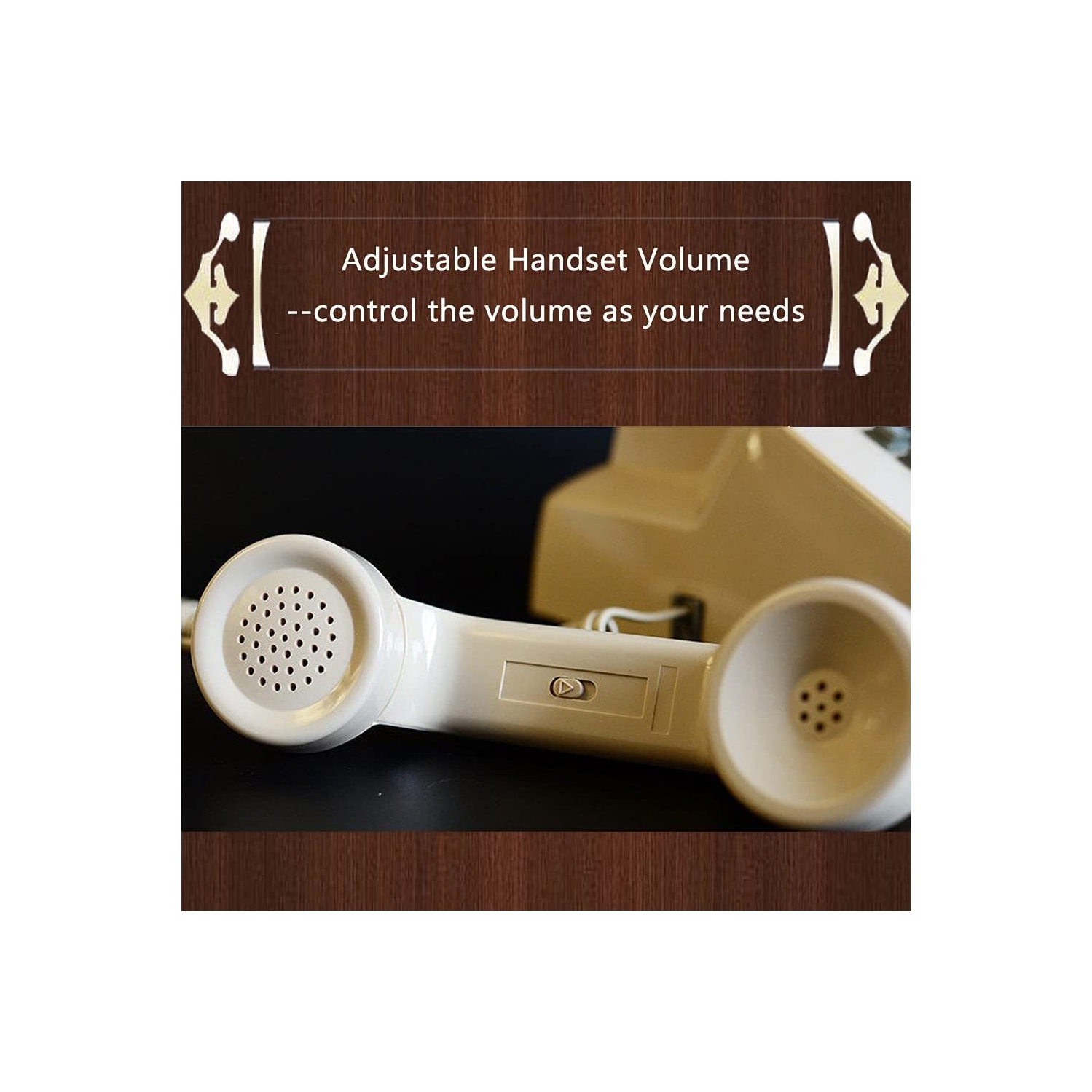 Antique Telephone Mechanical Bell Old Retro Office Hotel Fixed Landline Home Phone - Red