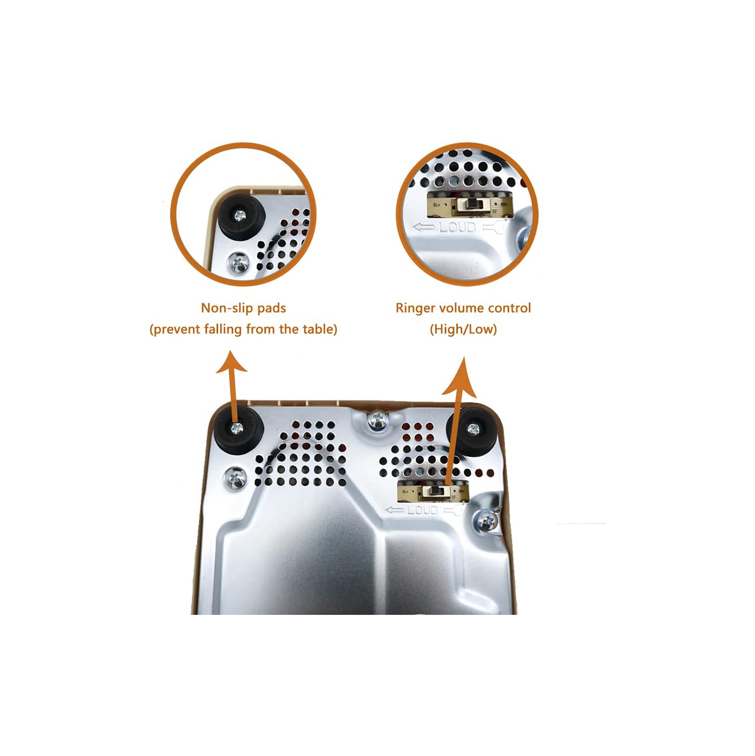 Téléphone ancien téléphone mécanique Bell Old Retro Office Hôtel fixe fixe fixe fixe fixe - Noir