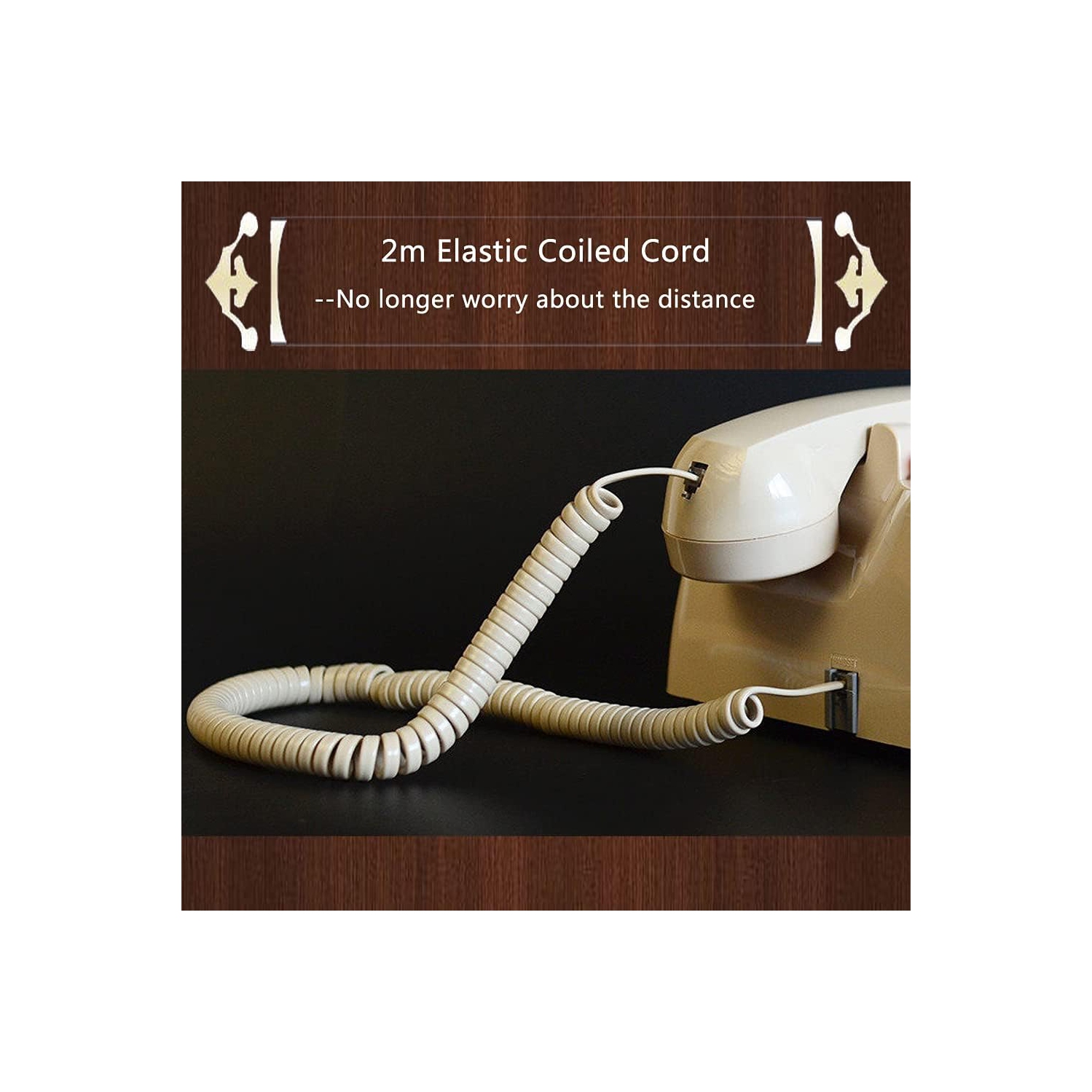 Téléphone ancien téléphone mécanique Bell Old Retro Office Hôtel fixe fixe fixe fixe fixe - Noir