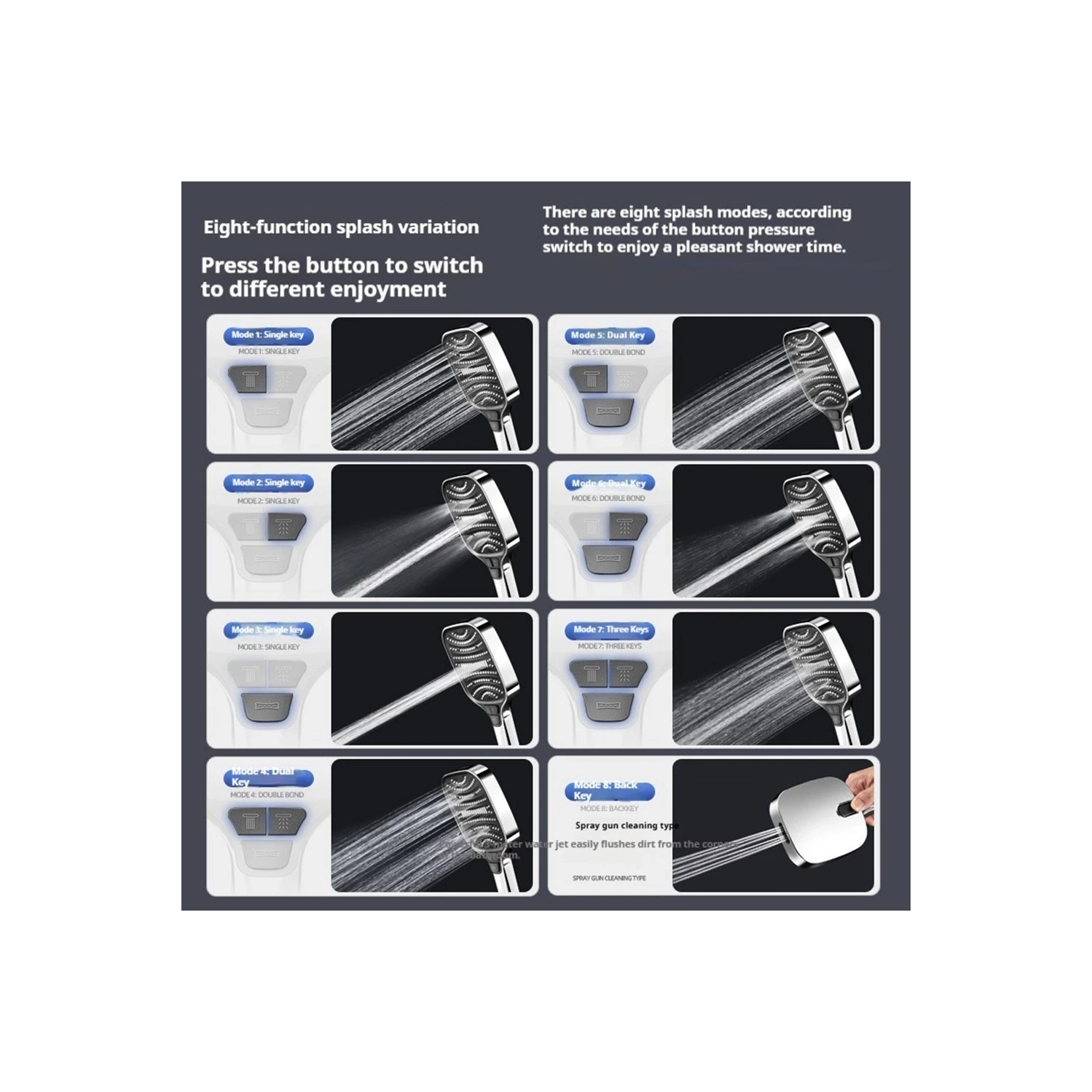 Supercharged shower head Super strong shower water heater Handheld pressurized headShower head only