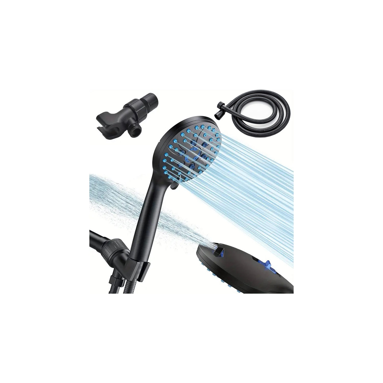 Shower head accessories High pressure shower head | Handheld shower head with tube Powerful shower head Shower head black + 1.5m hose + American