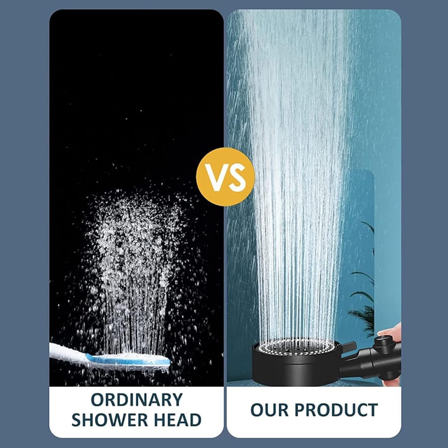 douche à main, douche haute pression, pomme de douche à main avec tuyau de douche à main + tuyau 1,5&nbsp;m + support sans perforation