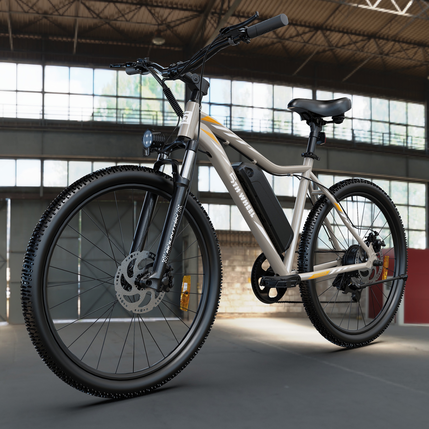 5TH WHEEL BB17 Electric Bike, 700W Peak Motor, 37KM/H Max Speed, Color LCD Display, 7-Speed Gear, Front Suspension, Commuting & Mountain Ebike