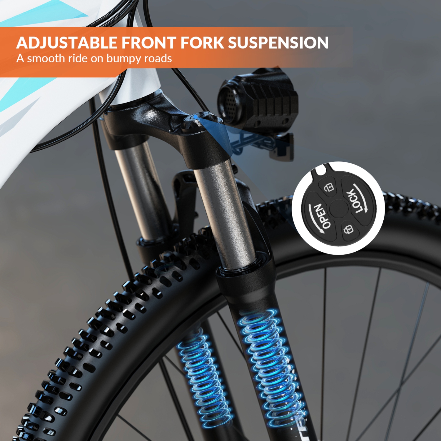 5TH WHEEL BB17 Electric Bike, 700W Peak Motor, 37KM/H Max Speed, Color LCD Display, 7-Speed Gear, Front Suspension, Commuting & Mountain Ebike